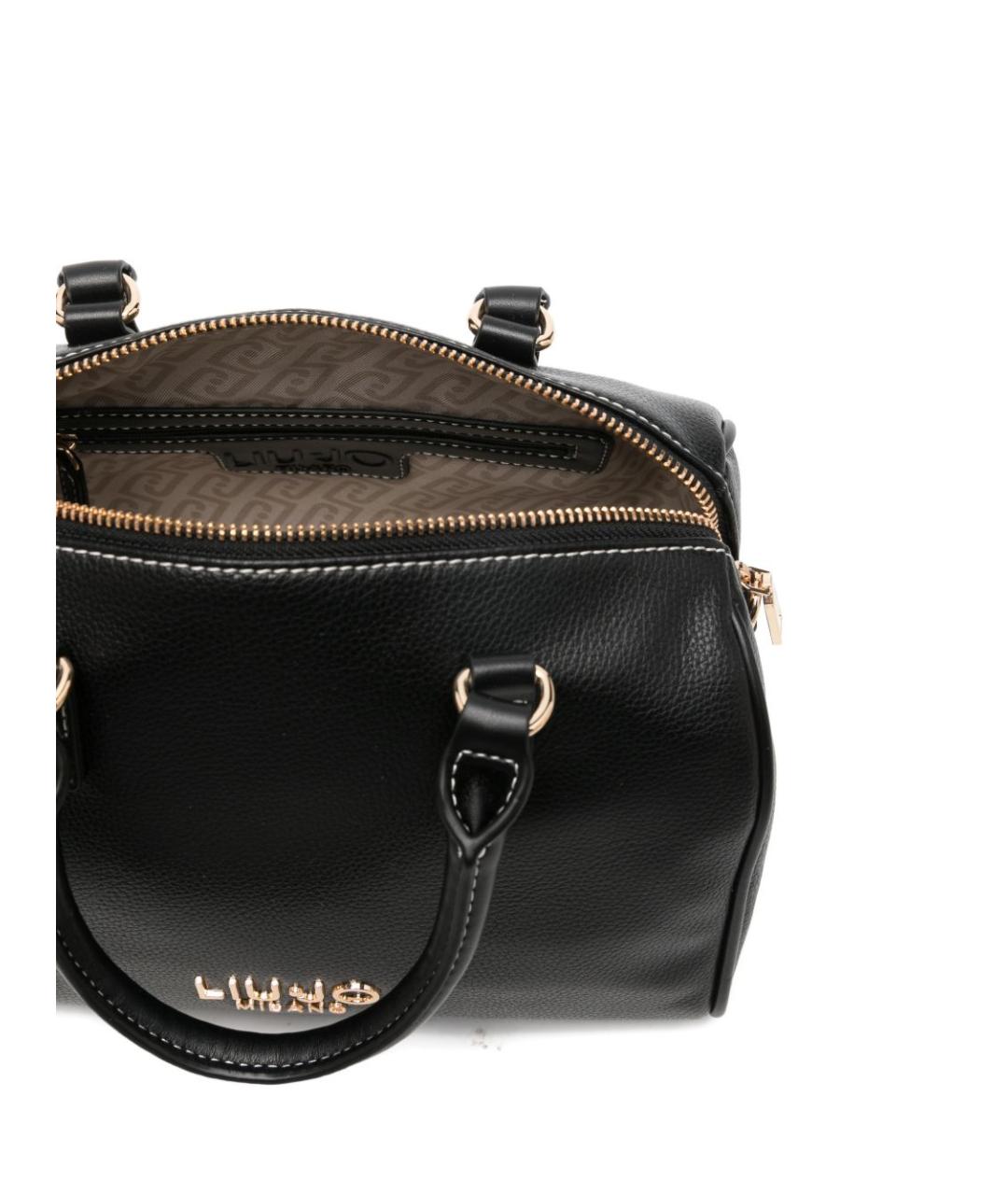 LIU JO Черная сумка тоут из искусственной кожи, фото 4