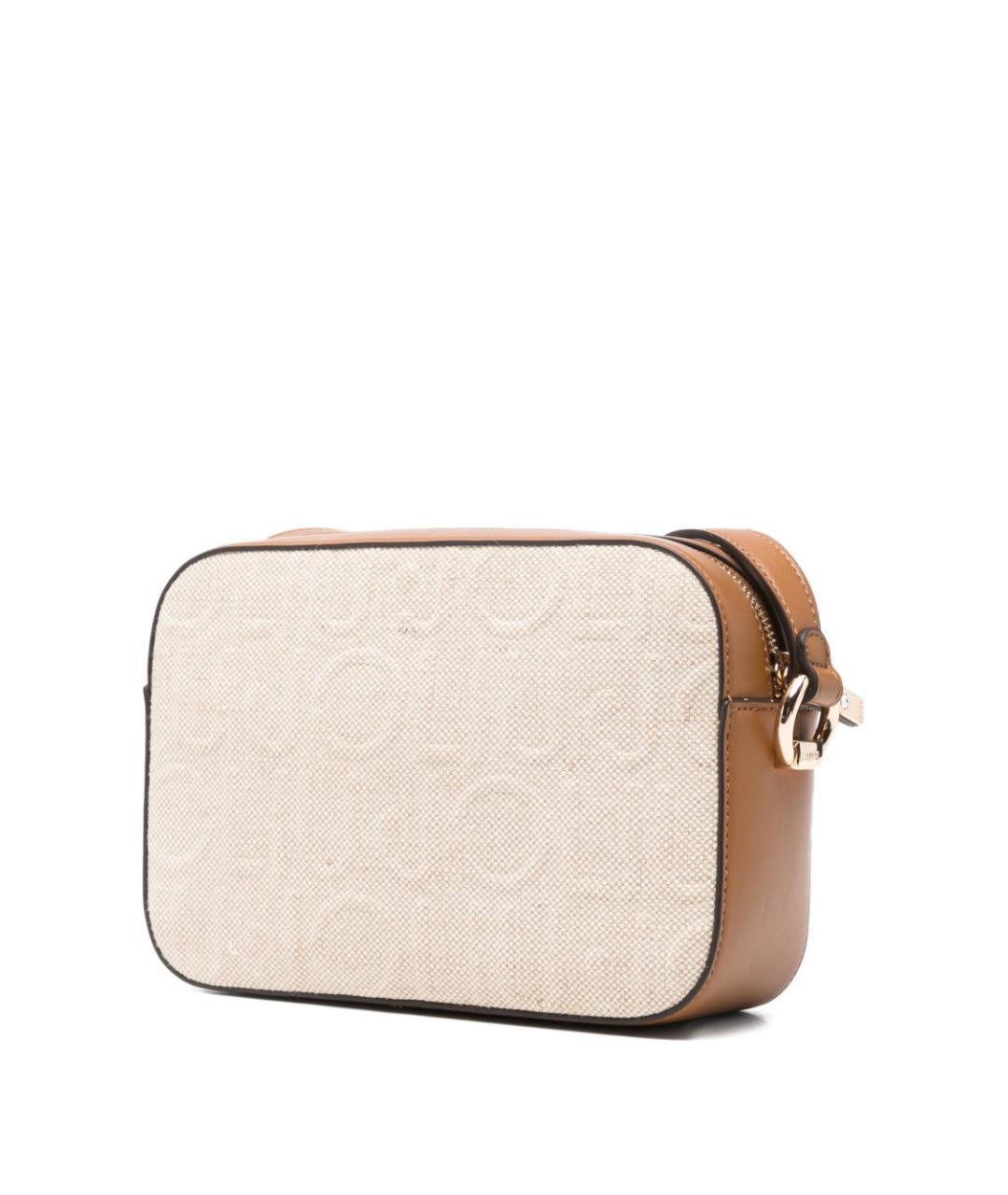 LIU JO Бежевая тканевая сумка через плечо, фото 4