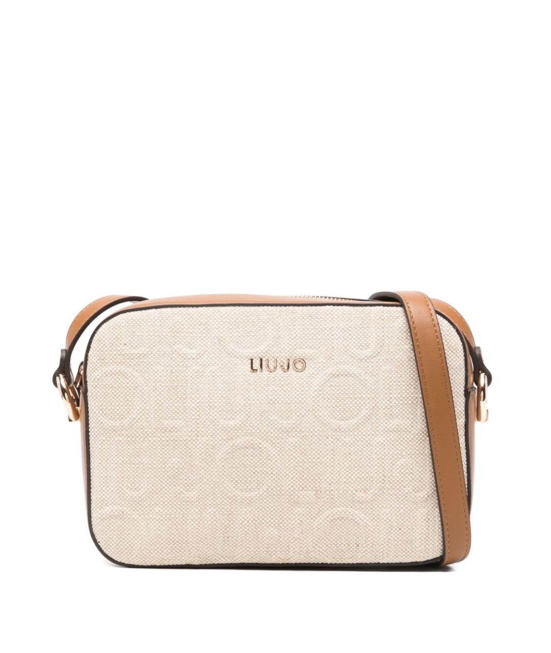 LIU JO Бежевая тканевая сумка через плечо, фото 1