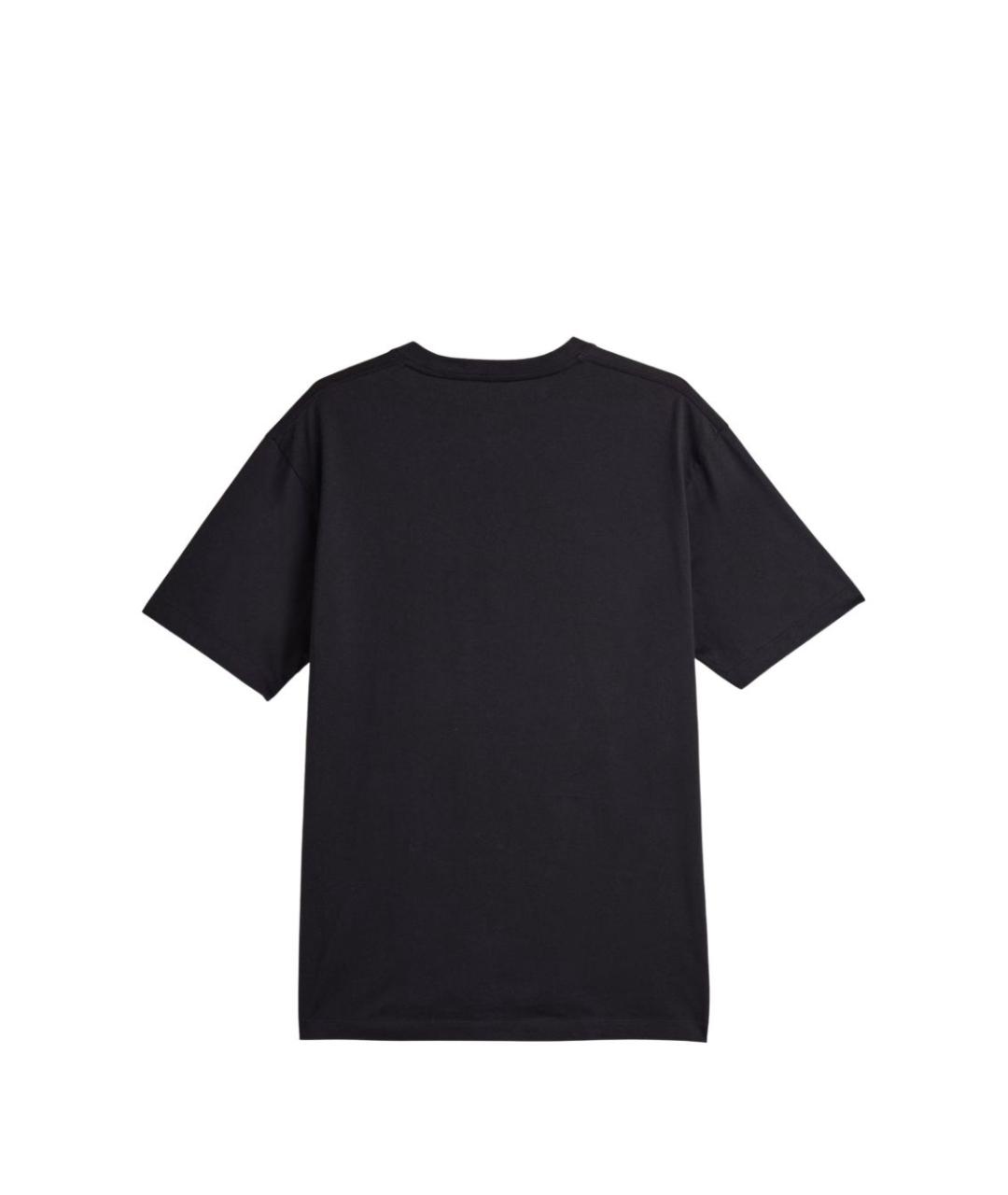Y-3 Черная хлопковая футболка, фото 2