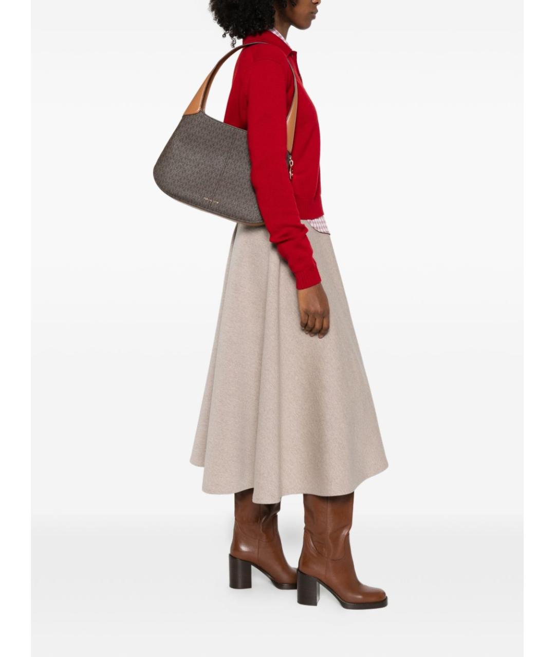 MICHAEL KORS Коричневая сумка через плечо, фото 4