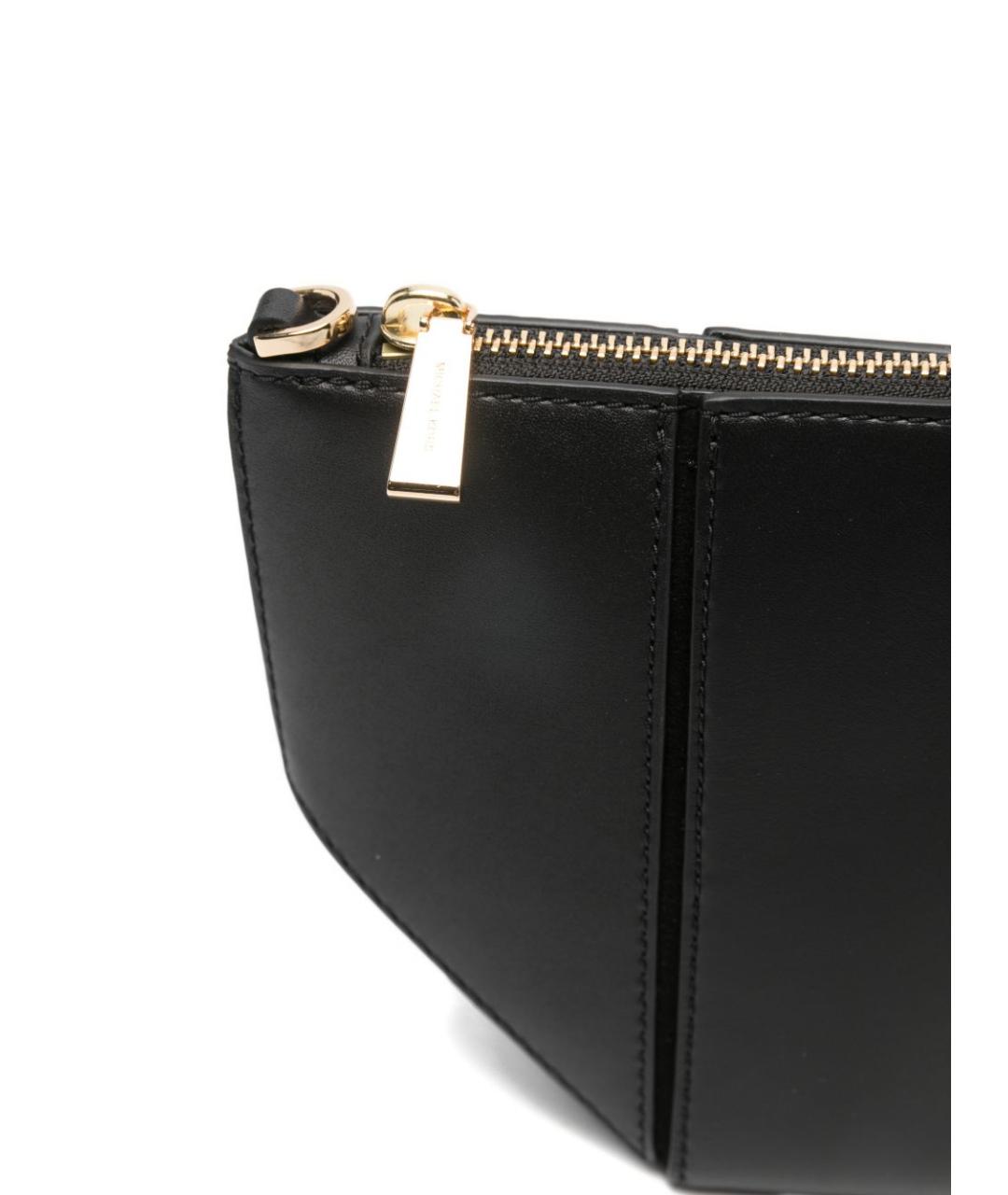 MICHAEL KORS Черная кожаная сумка через плечо, фото 4