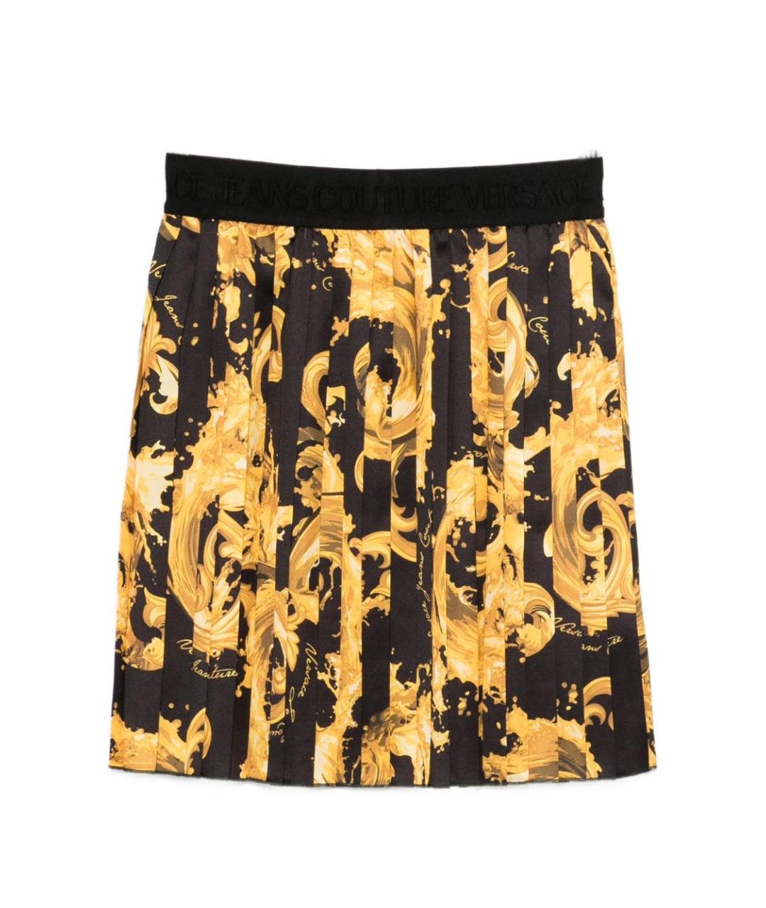 VERSACE JEANS COUTURE Мульти полиэстеровая юбка мини, фото 1