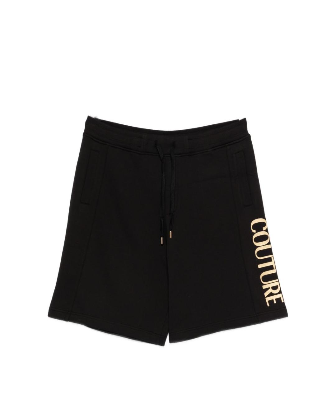 VERSACE JEANS COUTURE Черные хлопковые шорты, фото 1