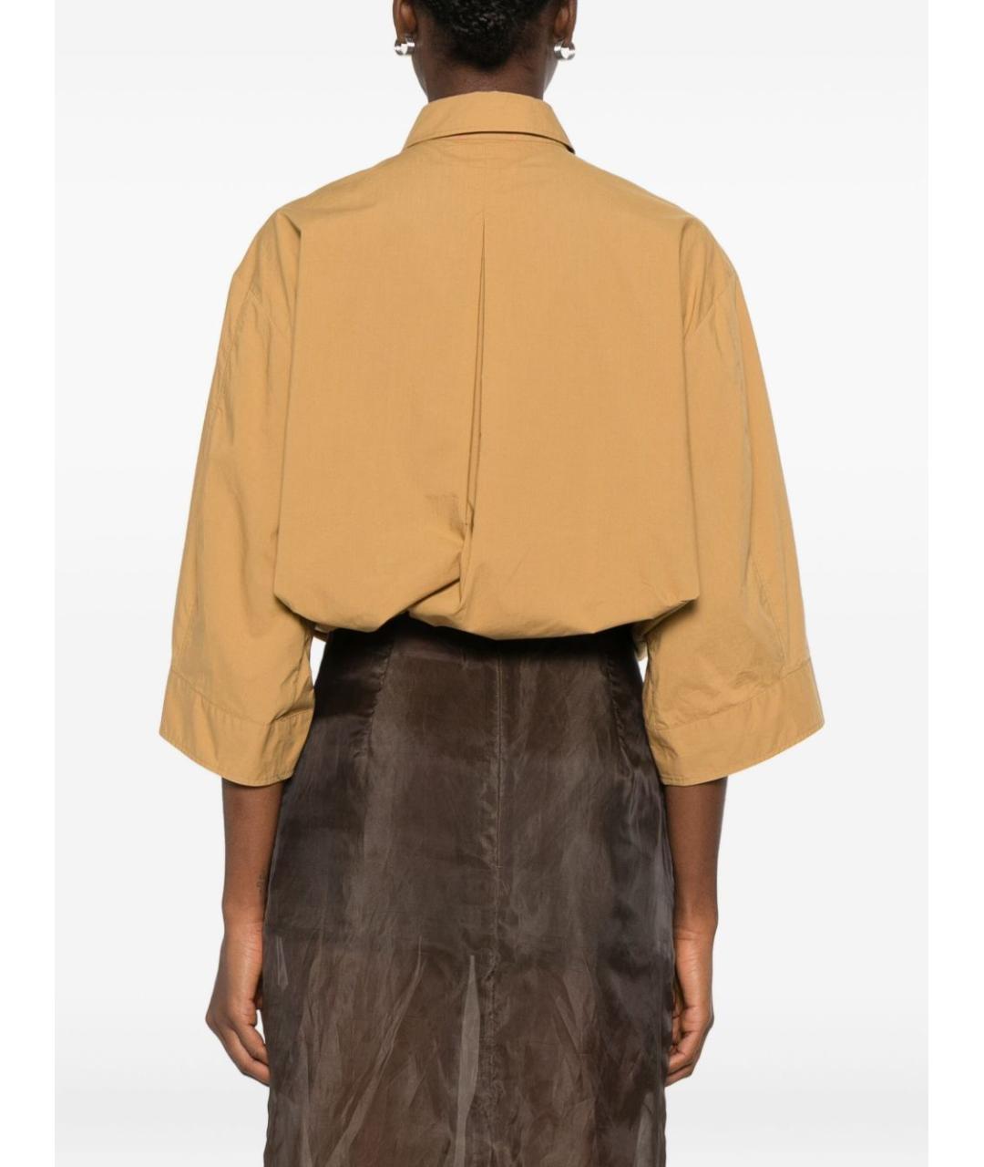 FORTE FORTE Бежевая хлопковая рубашка, фото 4