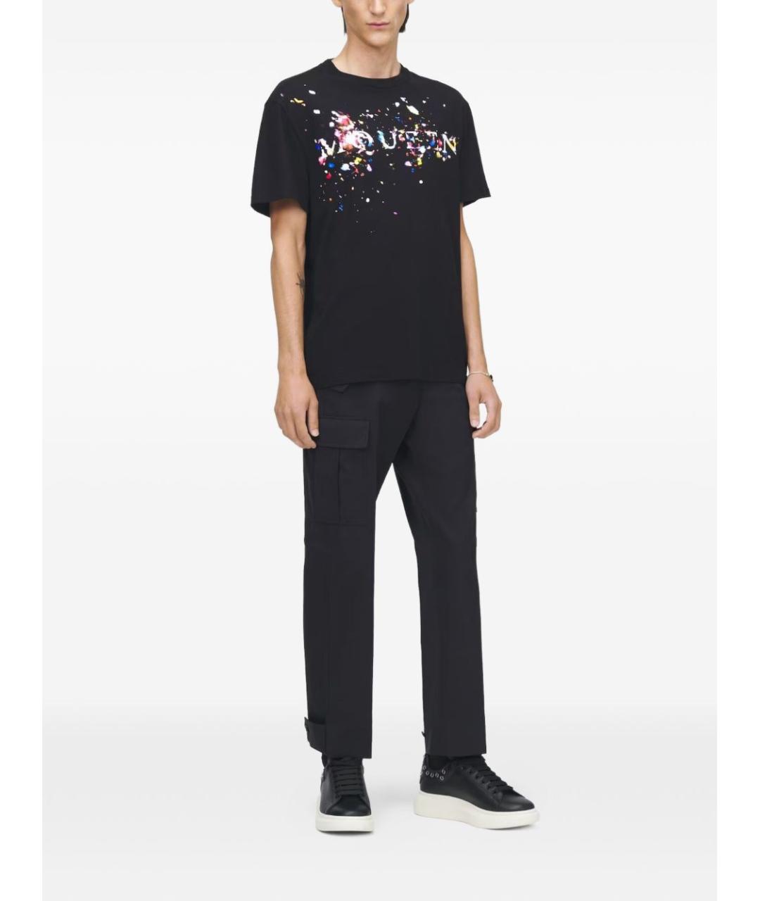 ALEXANDER MCQUEEN Черная хлопковая футболка, фото 3