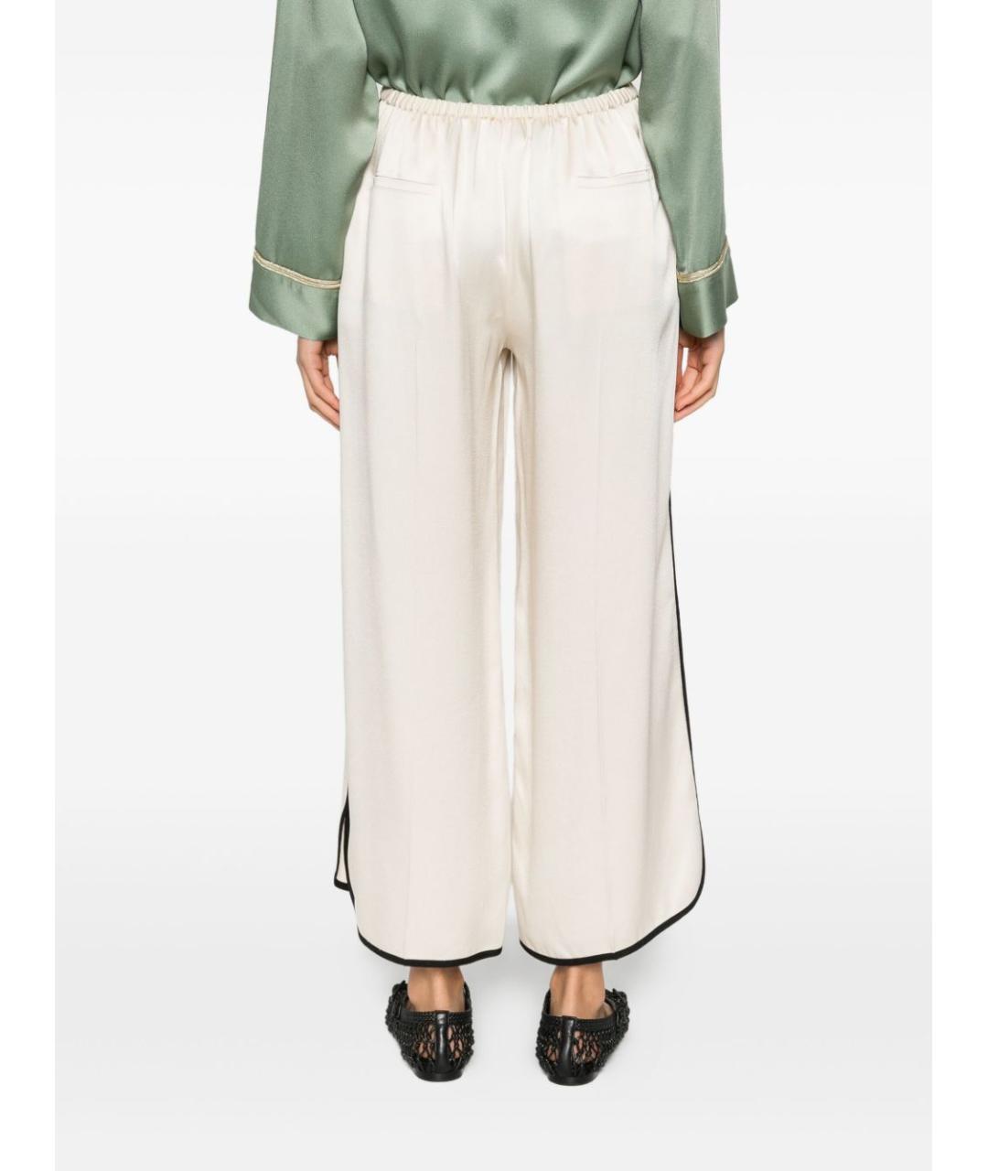 FORTE FORTE Бежевые ацетатные брюки широкие, фото 4