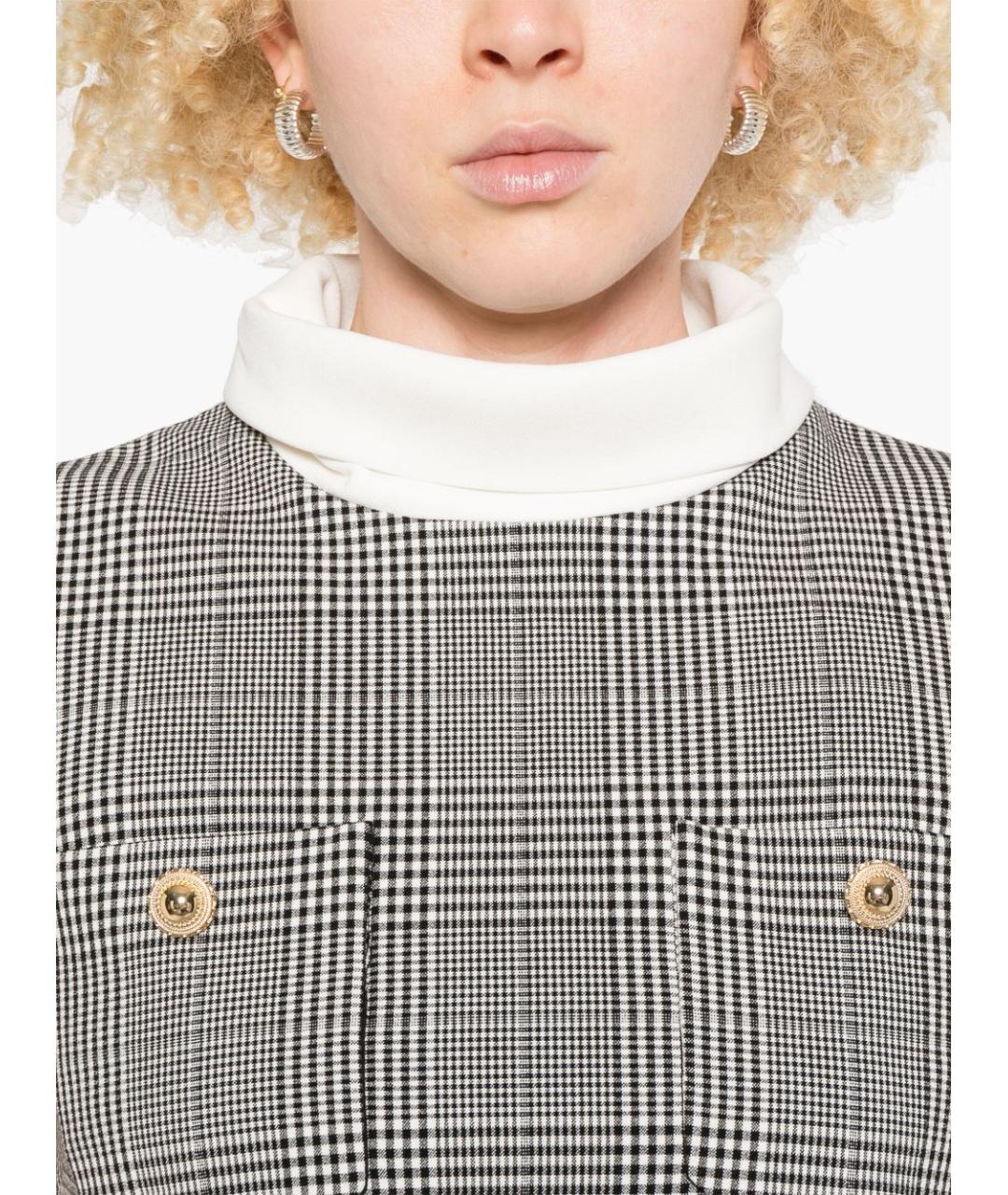 SELF-PORTRAIT Серое полиэстеровое повседневное платье, фото 4