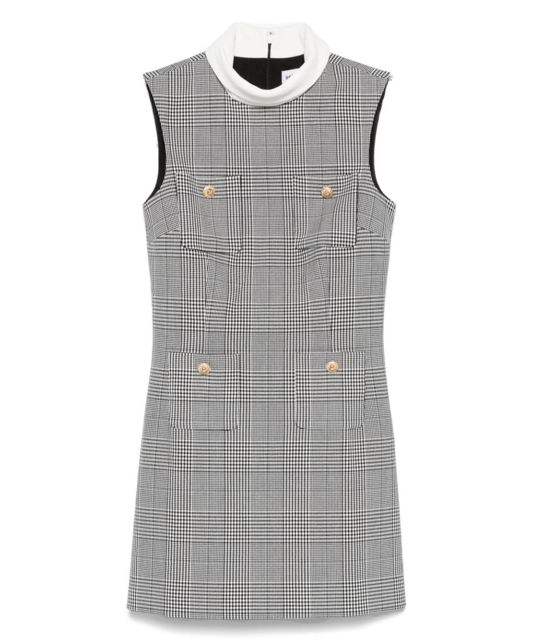 SELF-PORTRAIT Серое полиэстеровое повседневное платье, фото 1