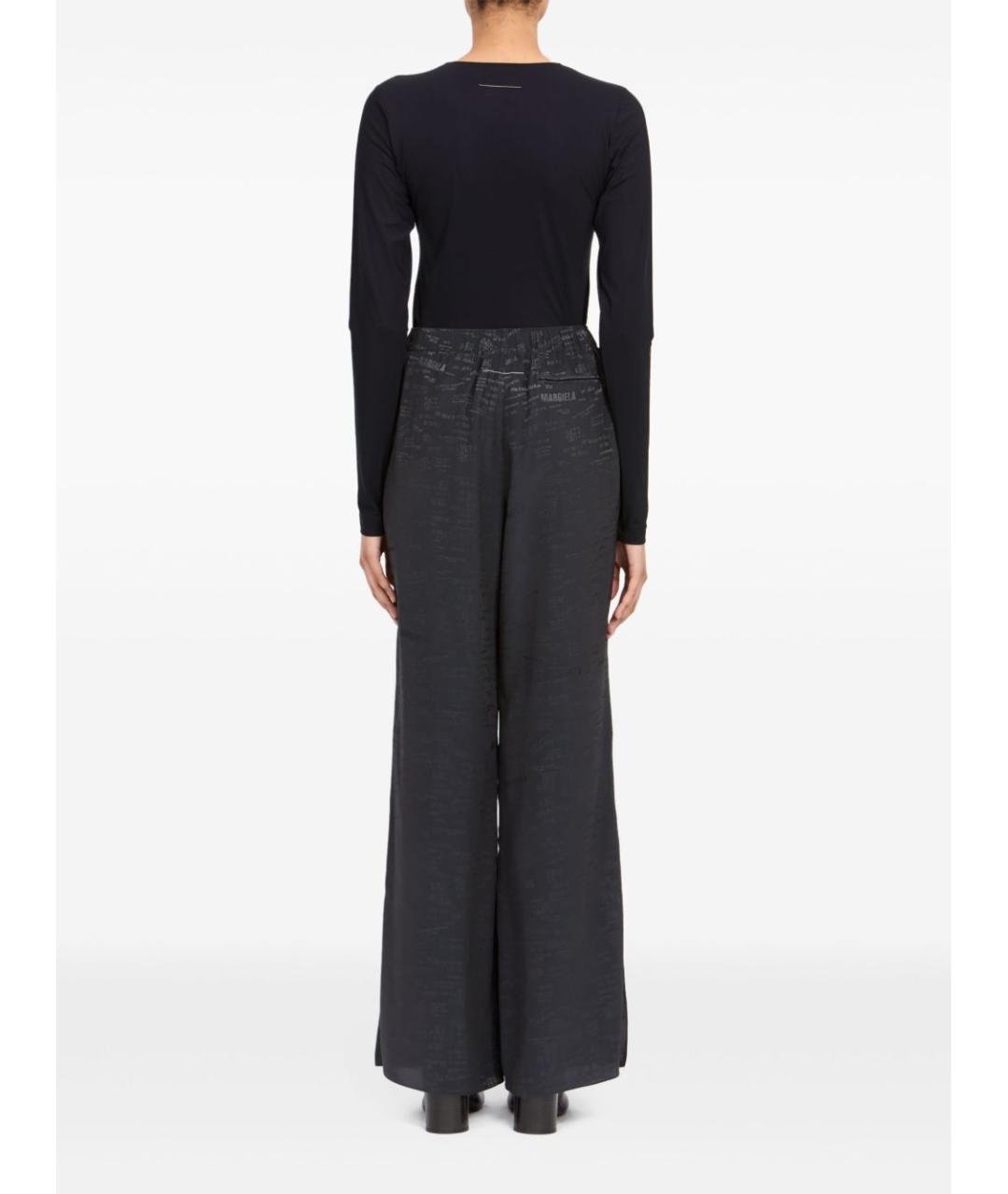 MM6 MAISON MARGIELA Серые ацетатные прямые брюки, фото 5