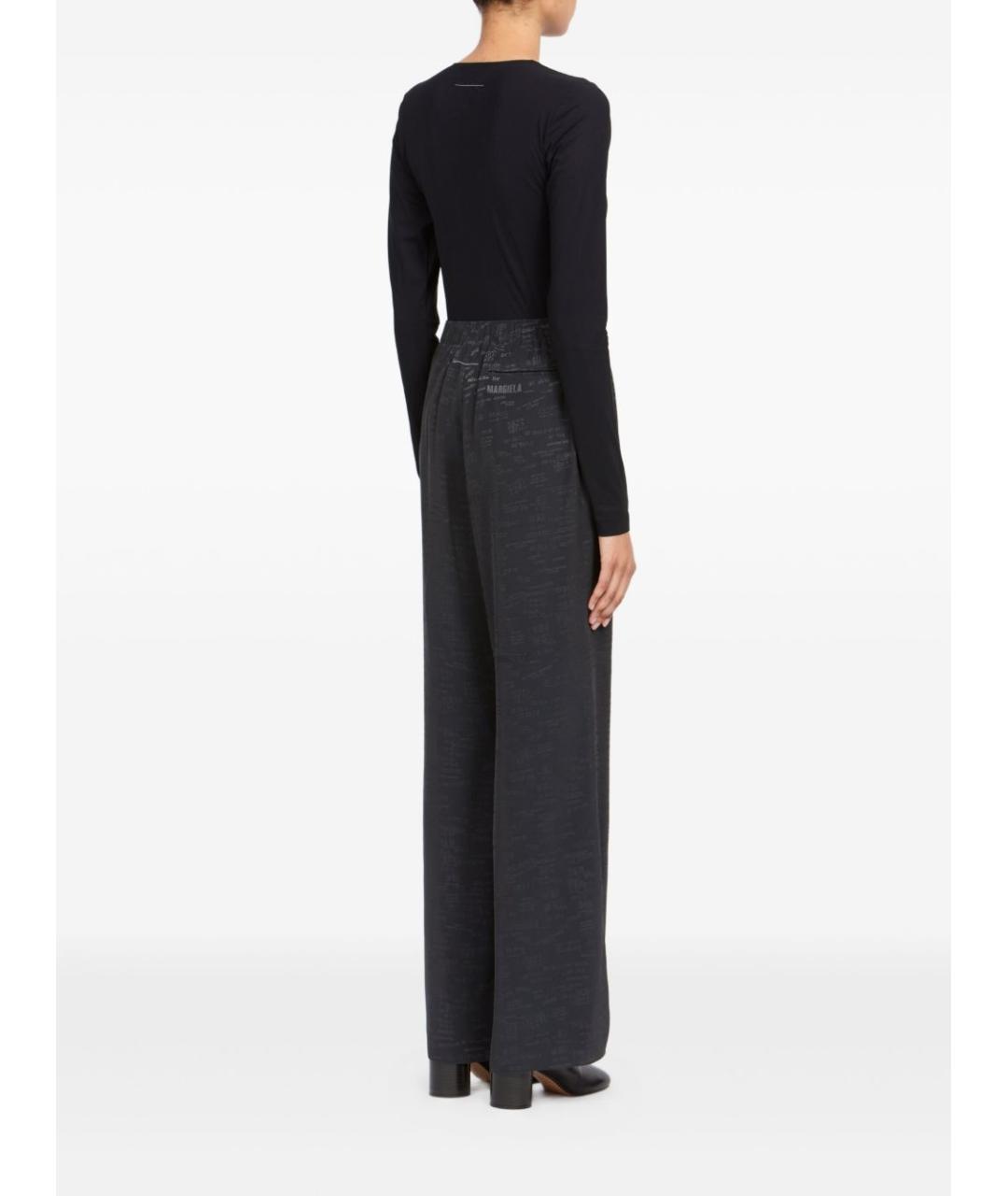 MM6 MAISON MARGIELA Серые ацетатные прямые брюки, фото 4