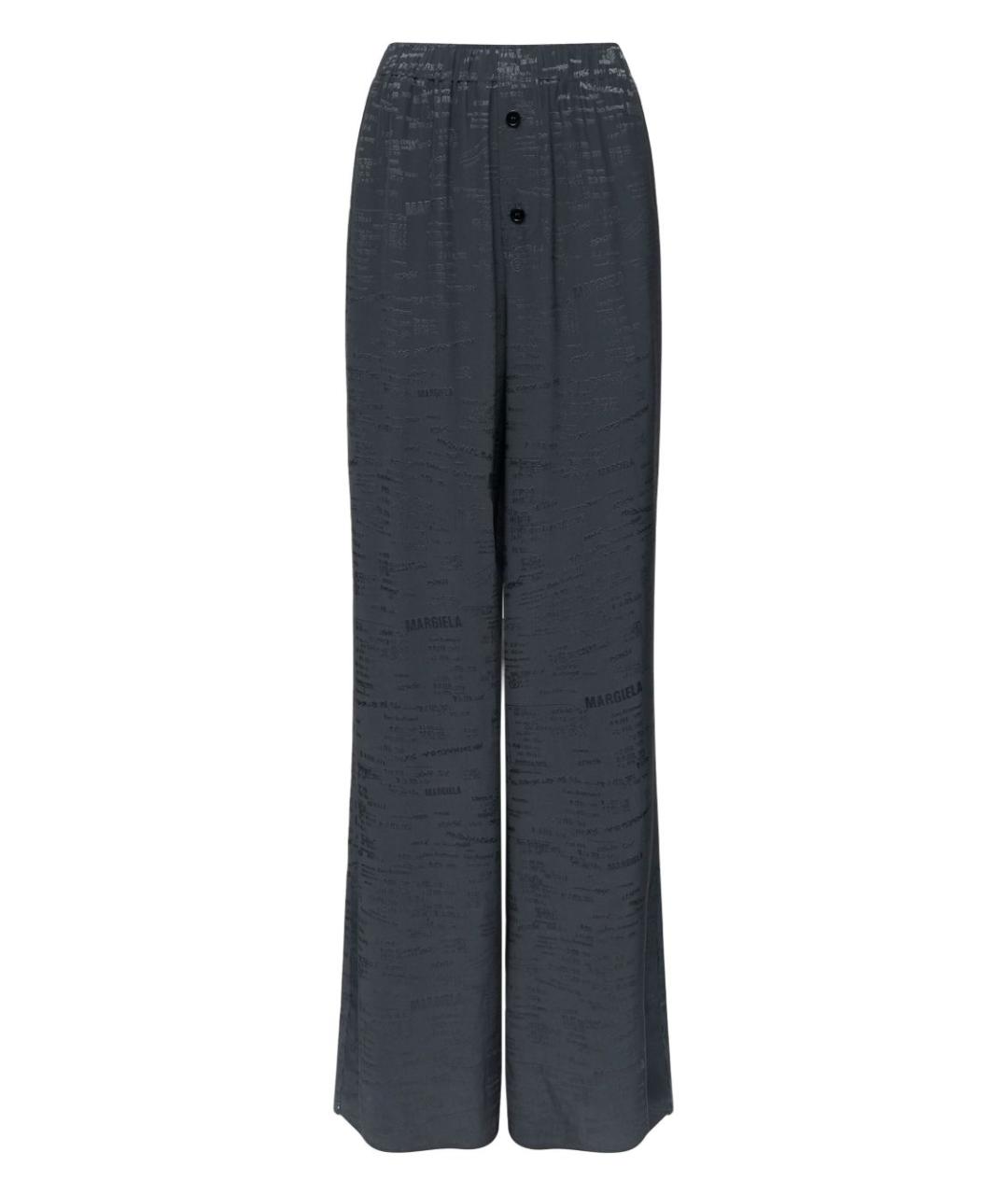 MM6 MAISON MARGIELA Серые ацетатные прямые брюки, фото 1