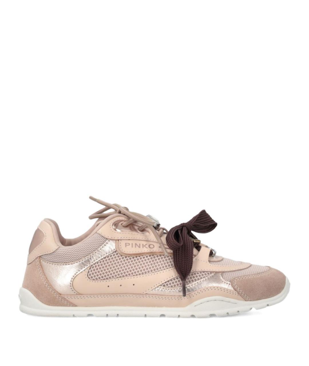 PINKO Розовые текстильные кроссовки, фото 1