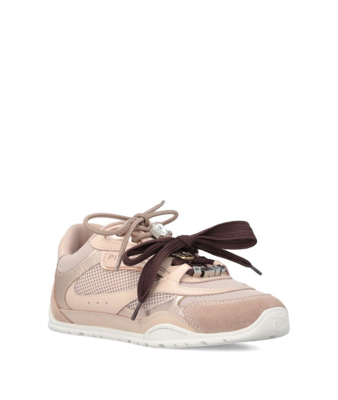 PINKO Розовые текстильные кроссовки, фото 3