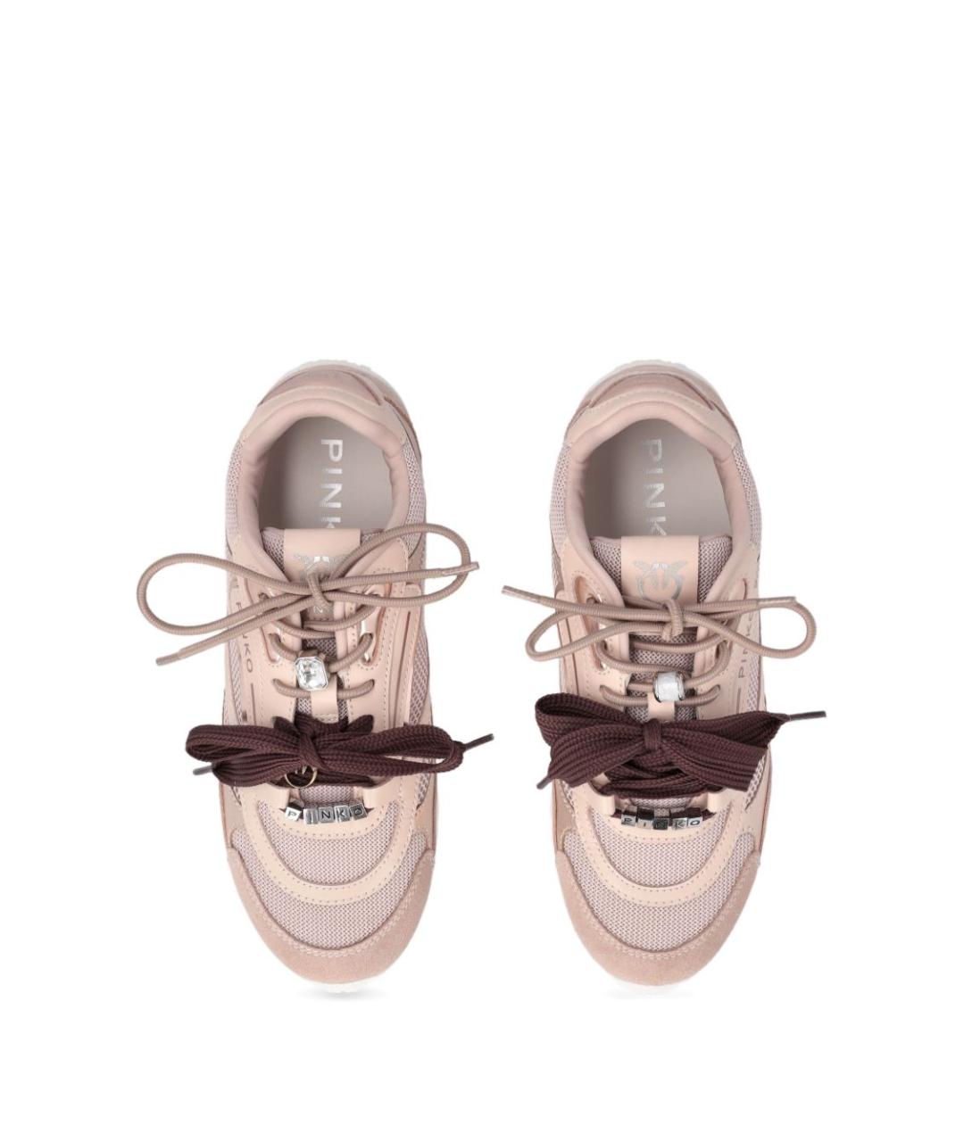PINKO Розовые текстильные кроссовки, фото 5