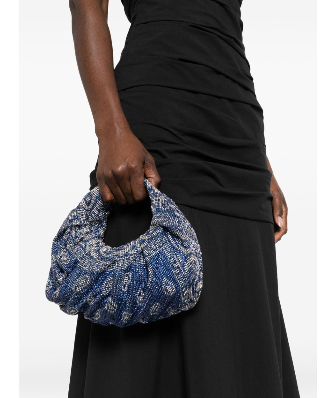 BENEDETTA BRUZZICHES Синяя сумка с короткими ручками, фото 3
