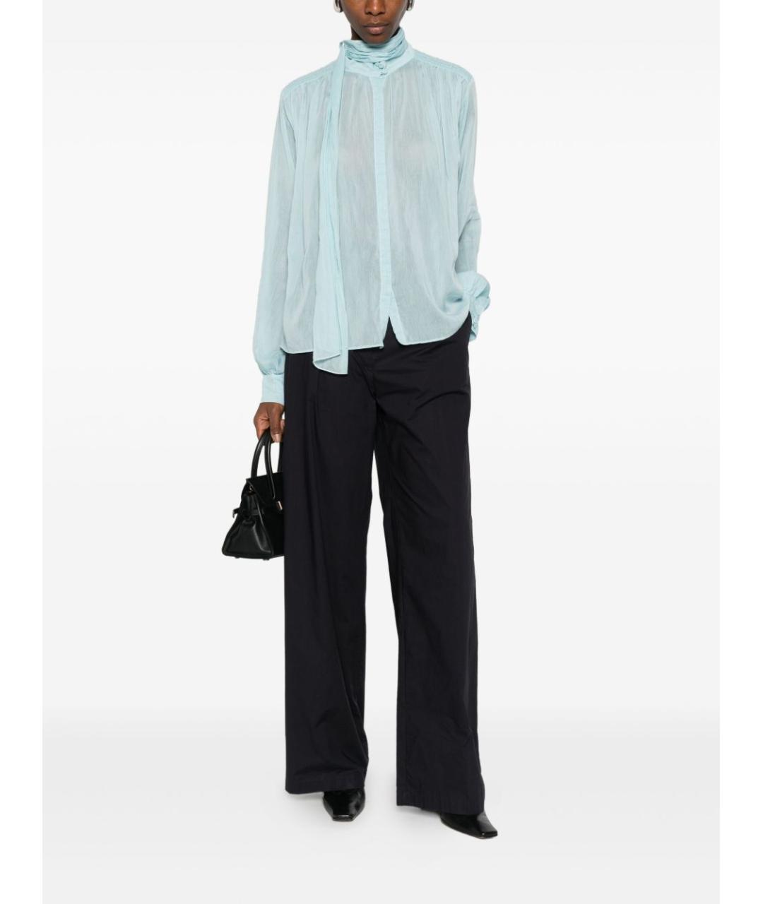 FORTE FORTE Голубая хлопковая рубашка, фото 2