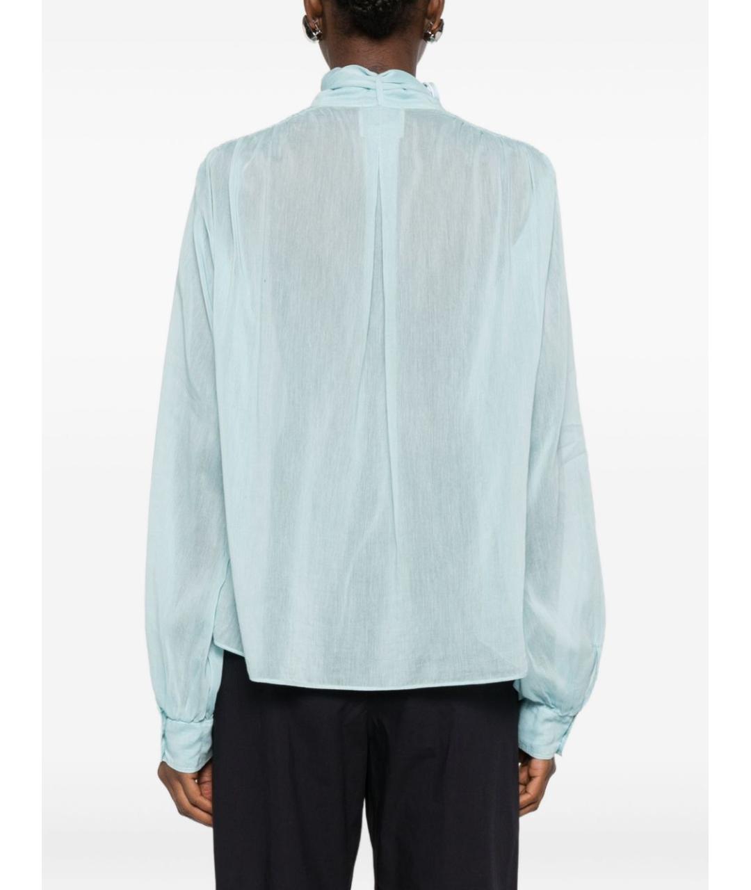 FORTE FORTE Голубая хлопковая рубашка, фото 4