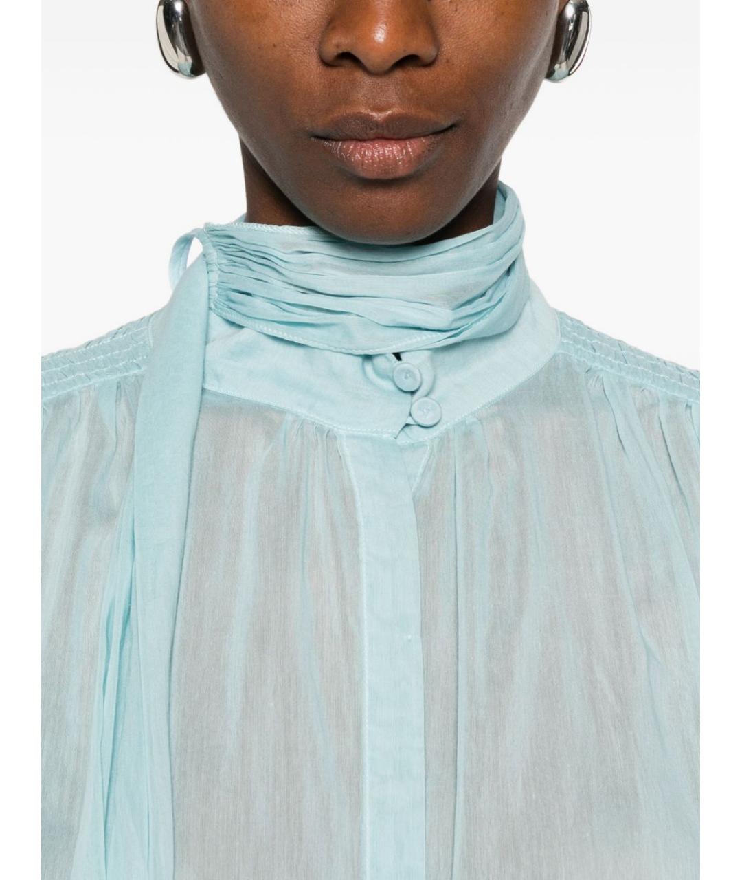 FORTE FORTE Голубая хлопковая рубашка, фото 5