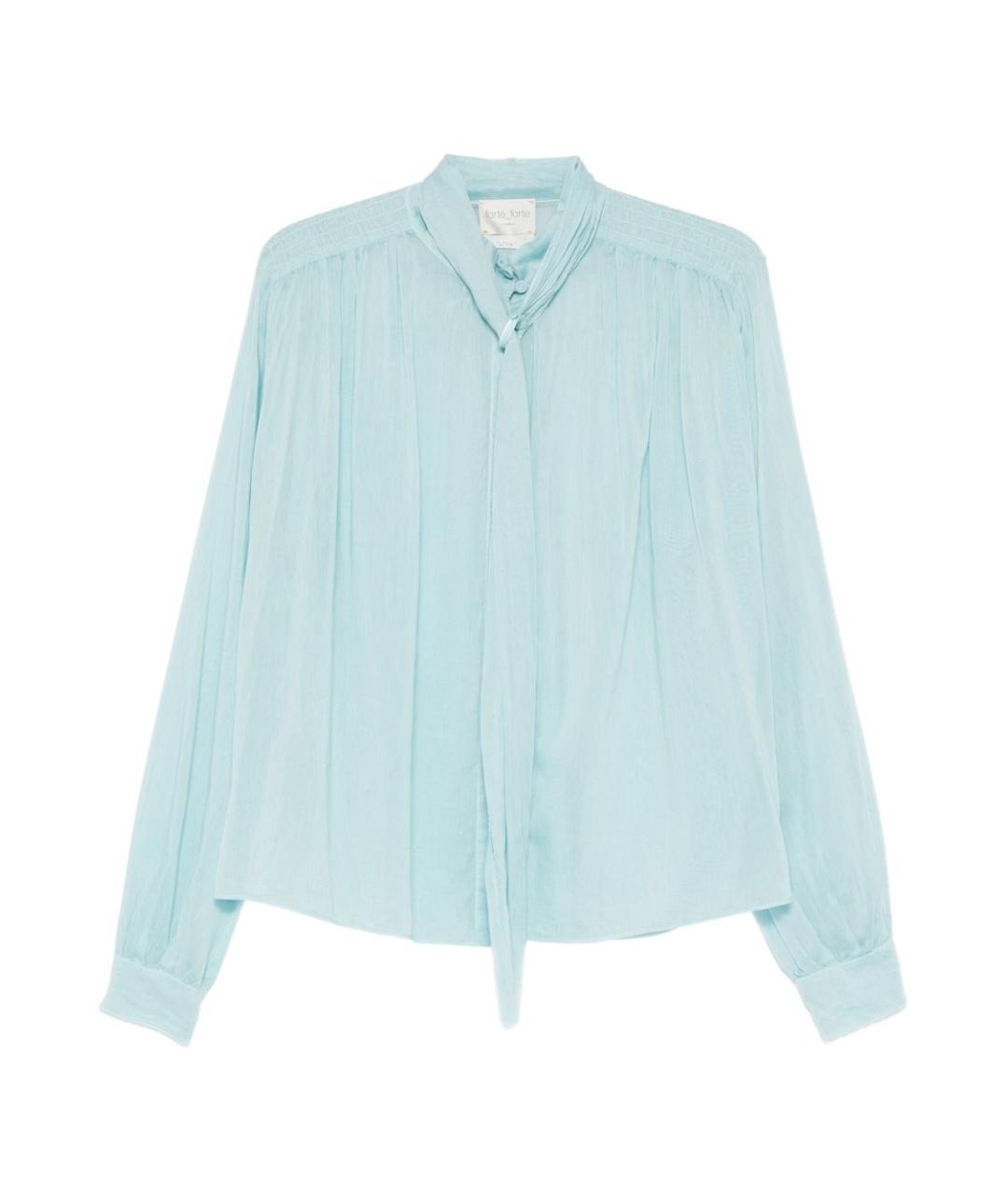 FORTE FORTE Голубая хлопковая рубашка, фото 1