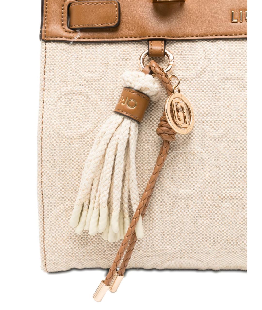 LIU JO Коричневая хлопковая сумка тоут, фото 2