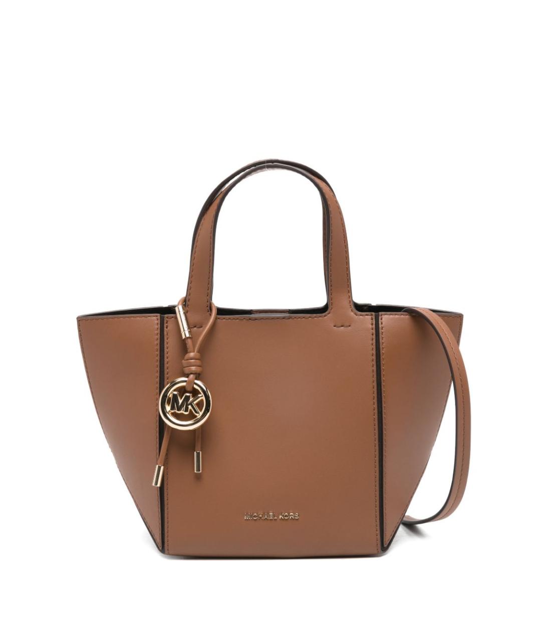 MICHAEL KORS Коричневая кожаная сумка тоут, фото 1