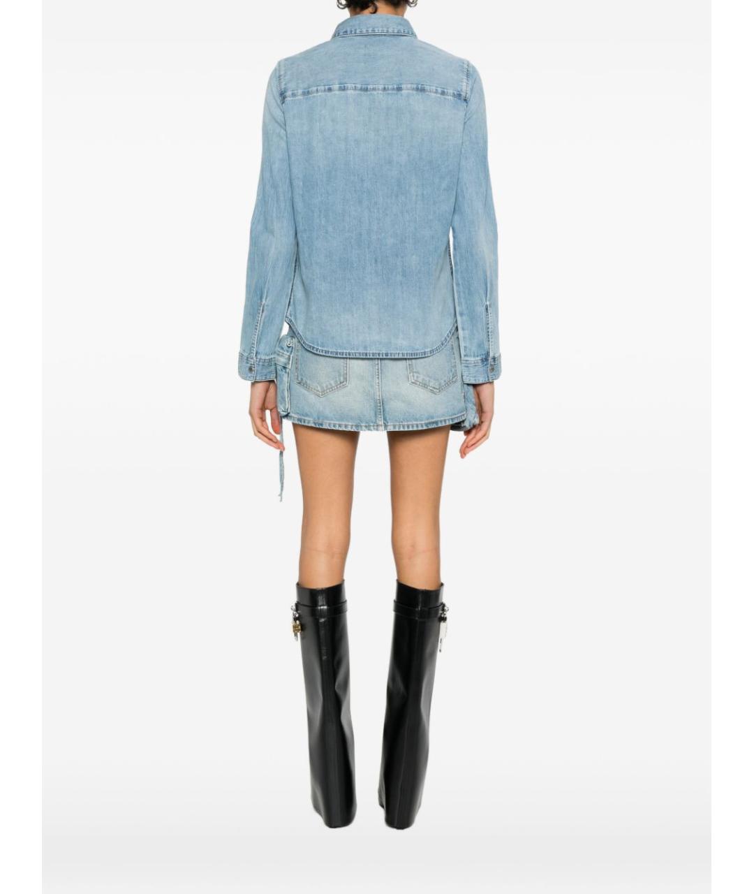 DIESEL Голубая хлопковая рубашка, фото 3