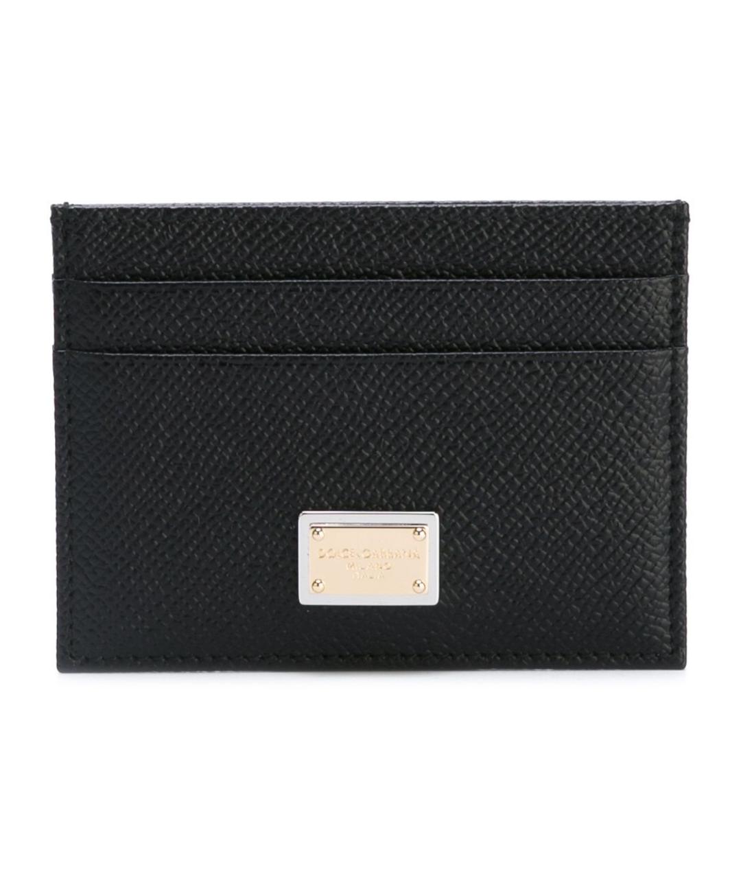 DOLCE&GABBANA Черный кожаный кардхолдер, фото 2