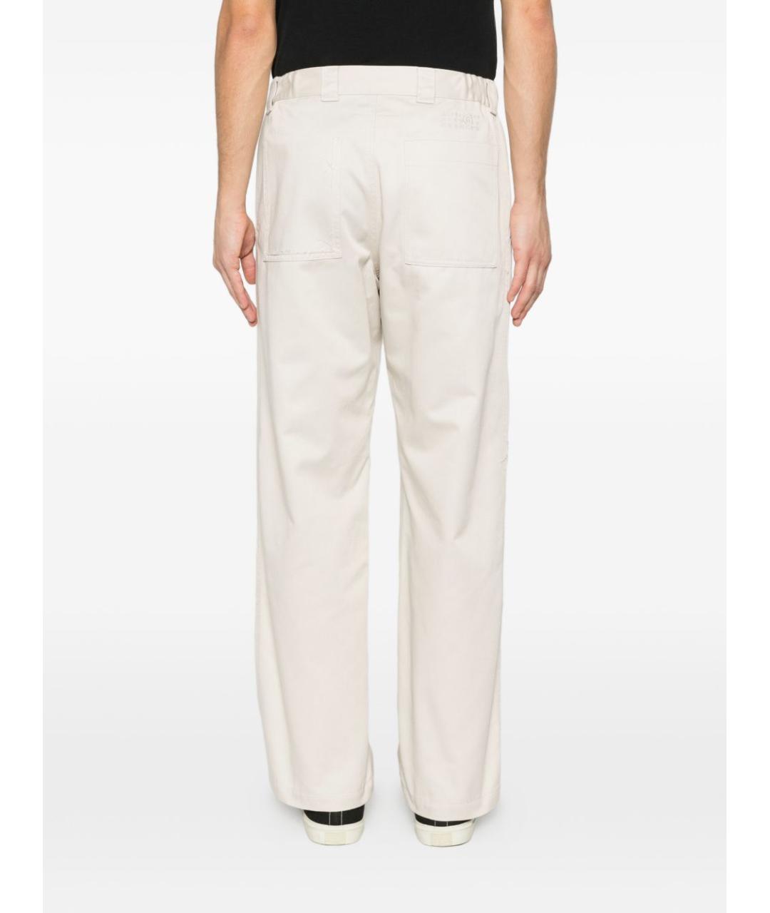 MM6 MAISON MARGIELA Бежевые полиэстеровые повседневные брюки, фото 2