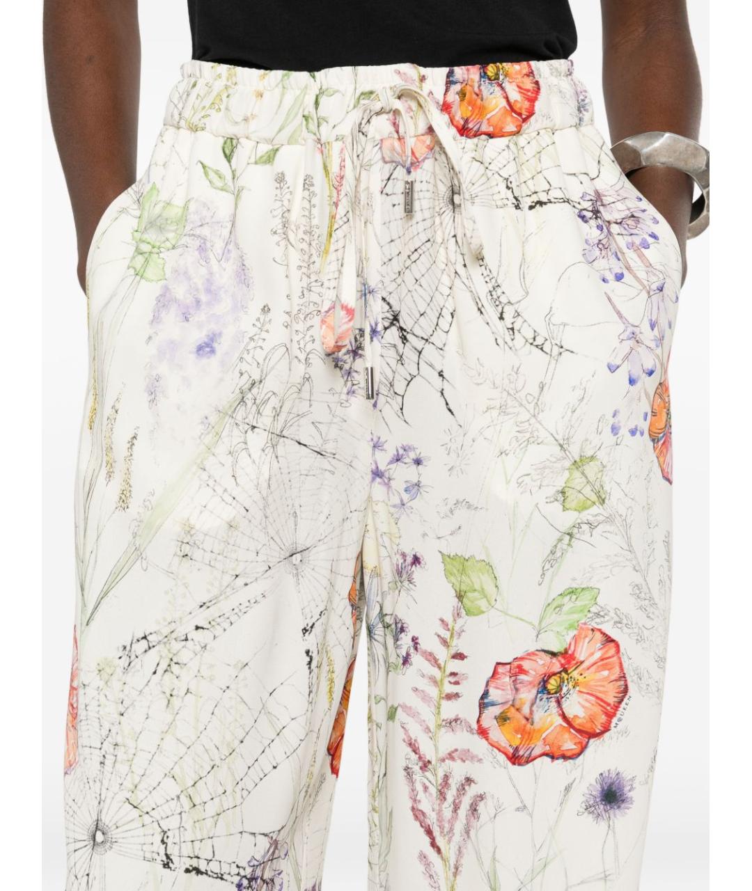 ALEXANDER MCQUEEN Мульти хлопковые брюки широкие, фото 2