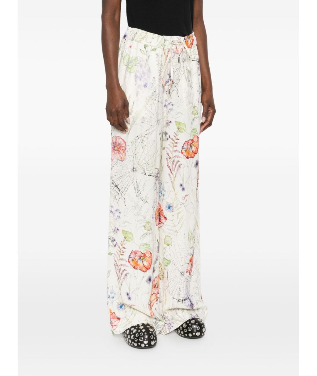 ALEXANDER MCQUEEN Мульти хлопковые брюки широкие, фото 3