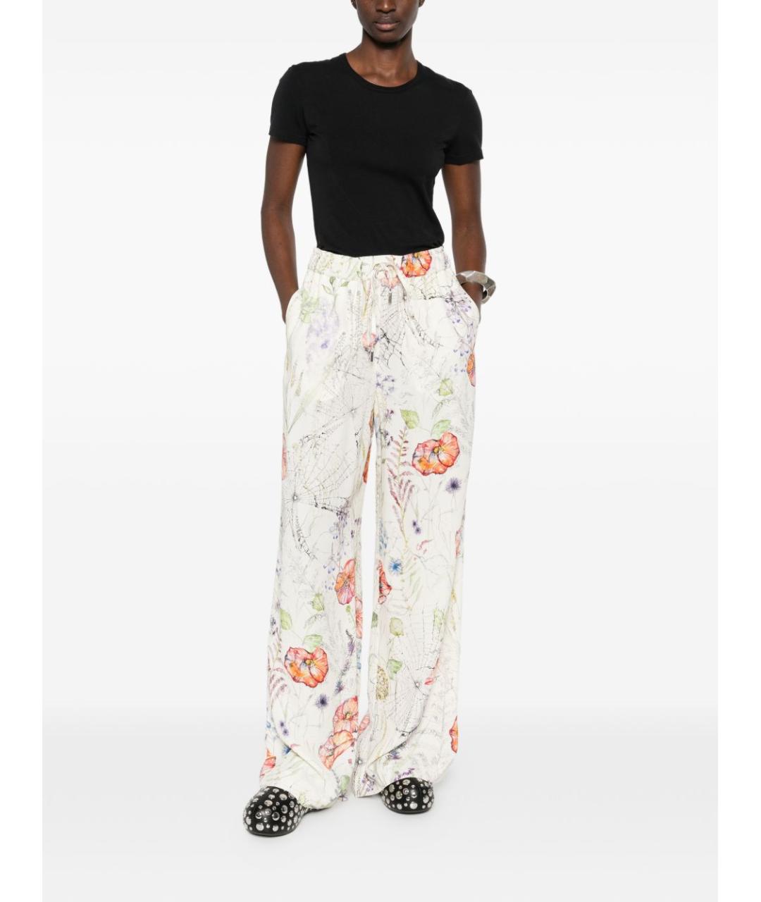 ALEXANDER MCQUEEN Мульти хлопковые брюки широкие, фото 5