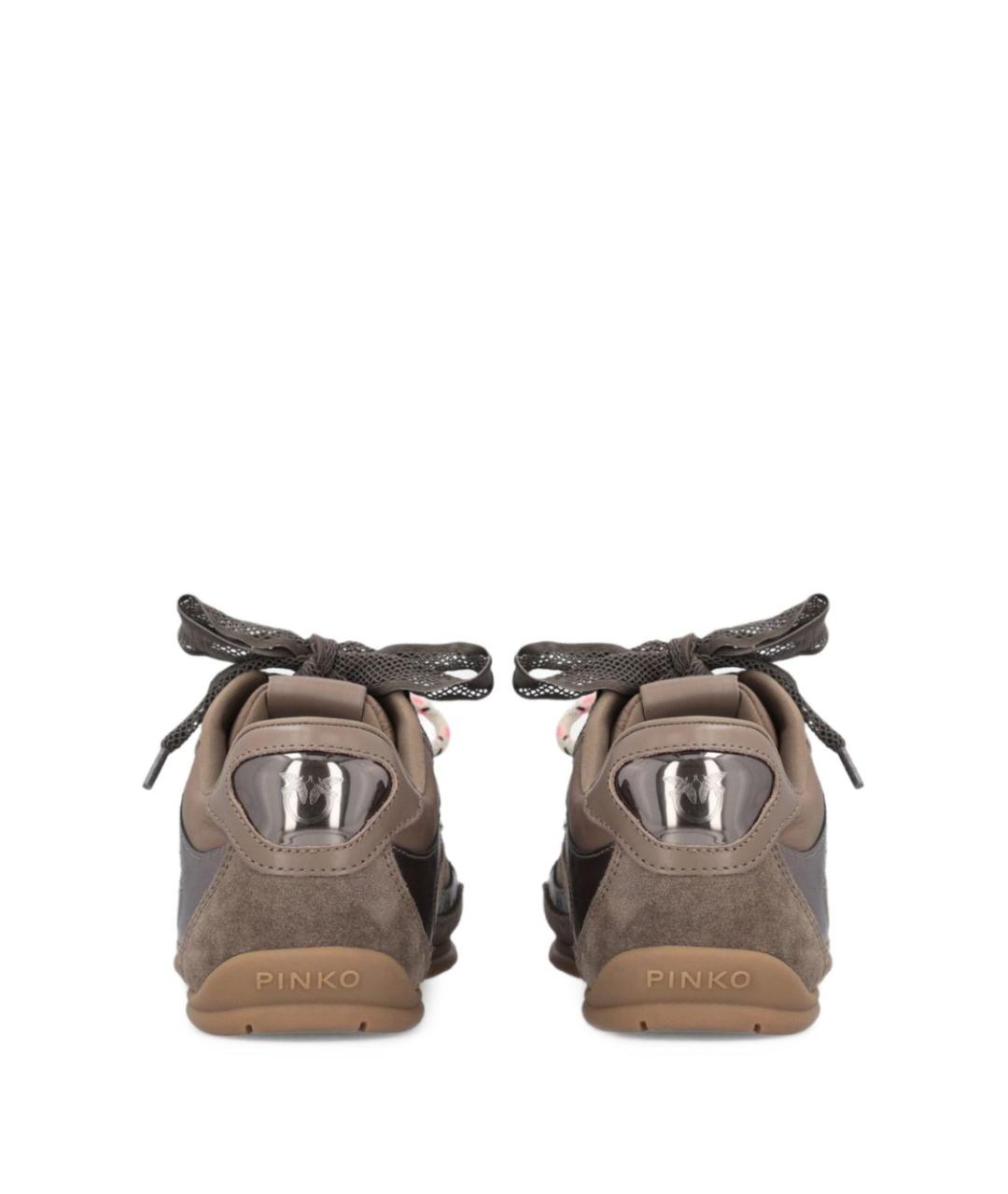 PINKO Коричневые замшевые кроссовки, фото 5