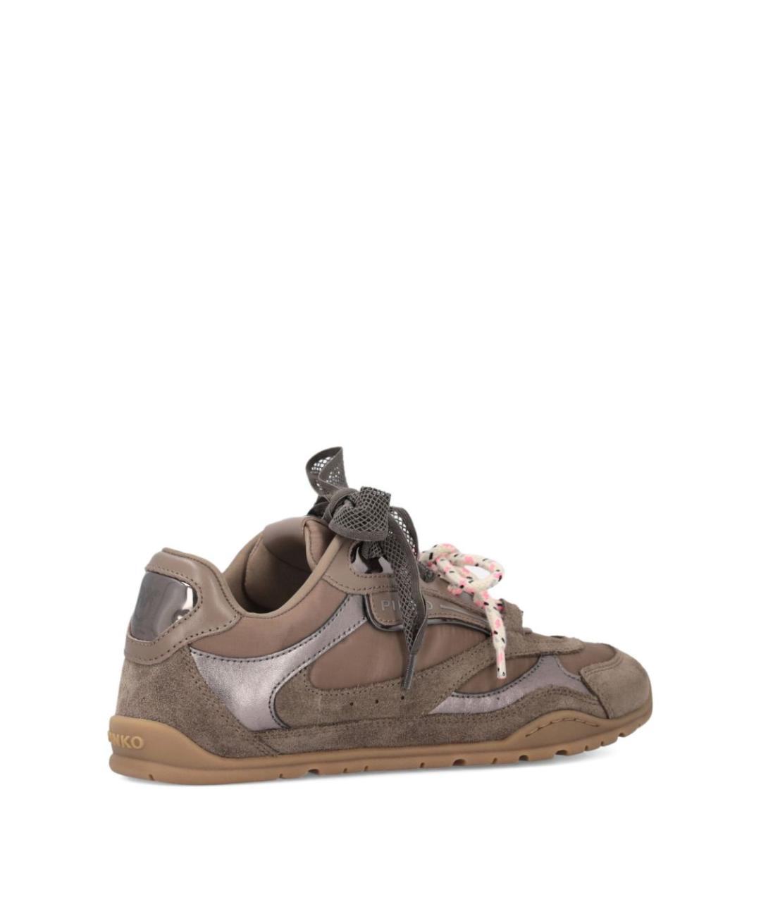 PINKO Коричневые замшевые кроссовки, фото 4