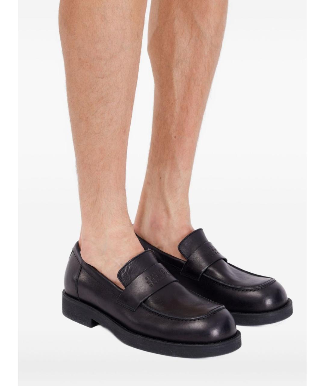 MM6 MAISON MARGIELA Черные кожаные лоферы, фото 2