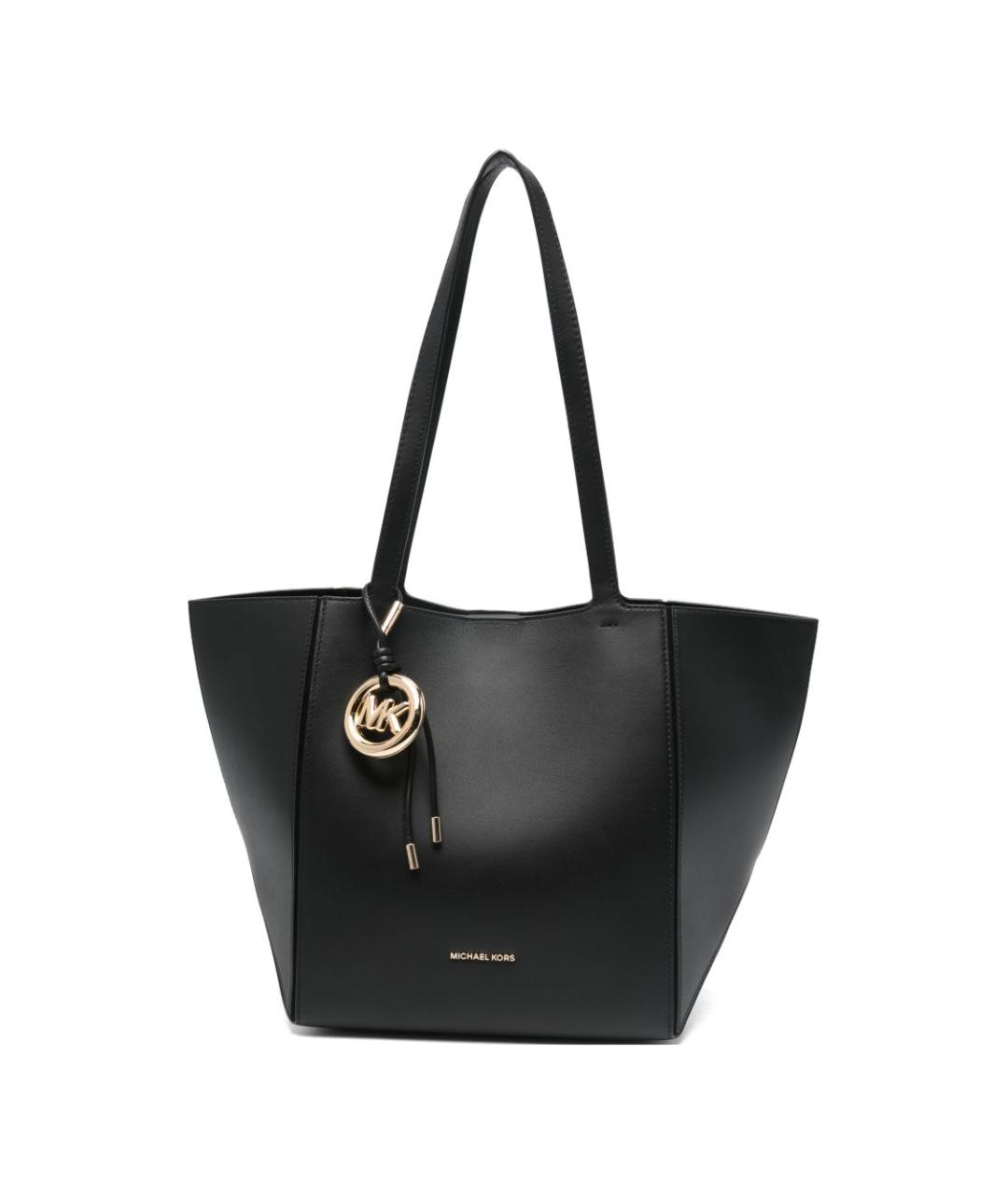 MICHAEL KORS Черная кожаная сумка тоут, фото 1