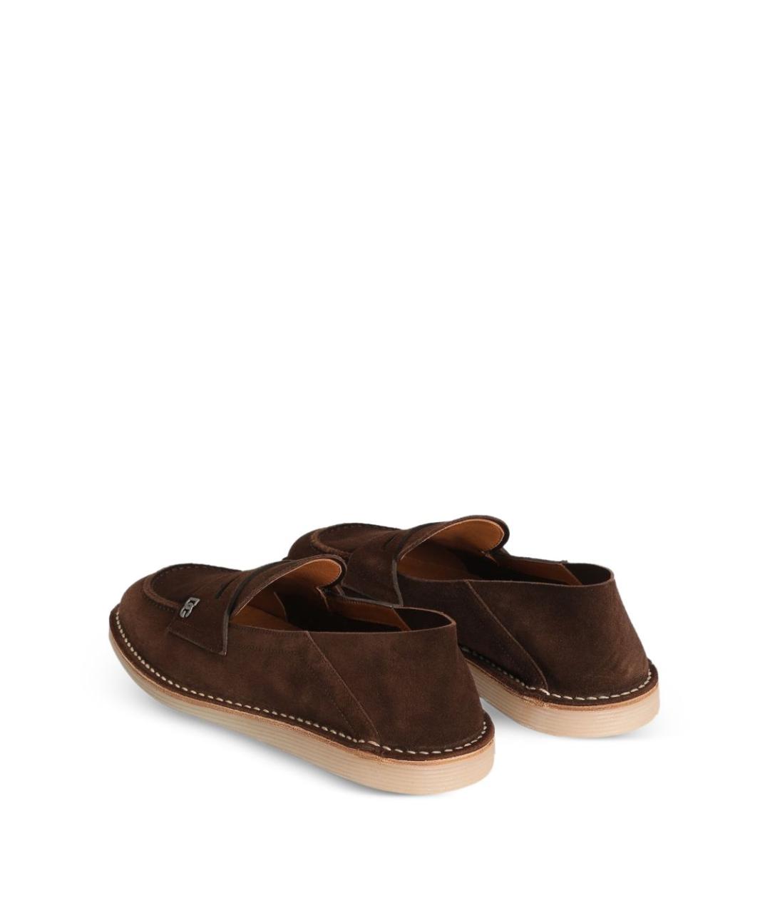 DOLCE&GABBANA Коричневые замшевые лоферы, фото 4