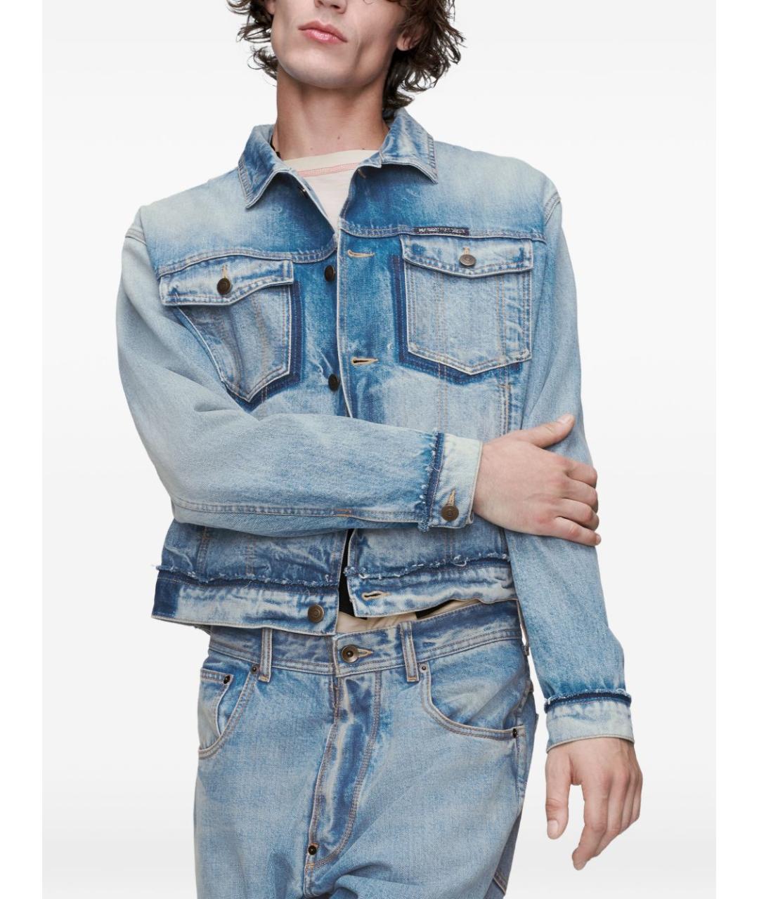 MAISON MARGIELA Синяя хлопковая куртка, фото 4