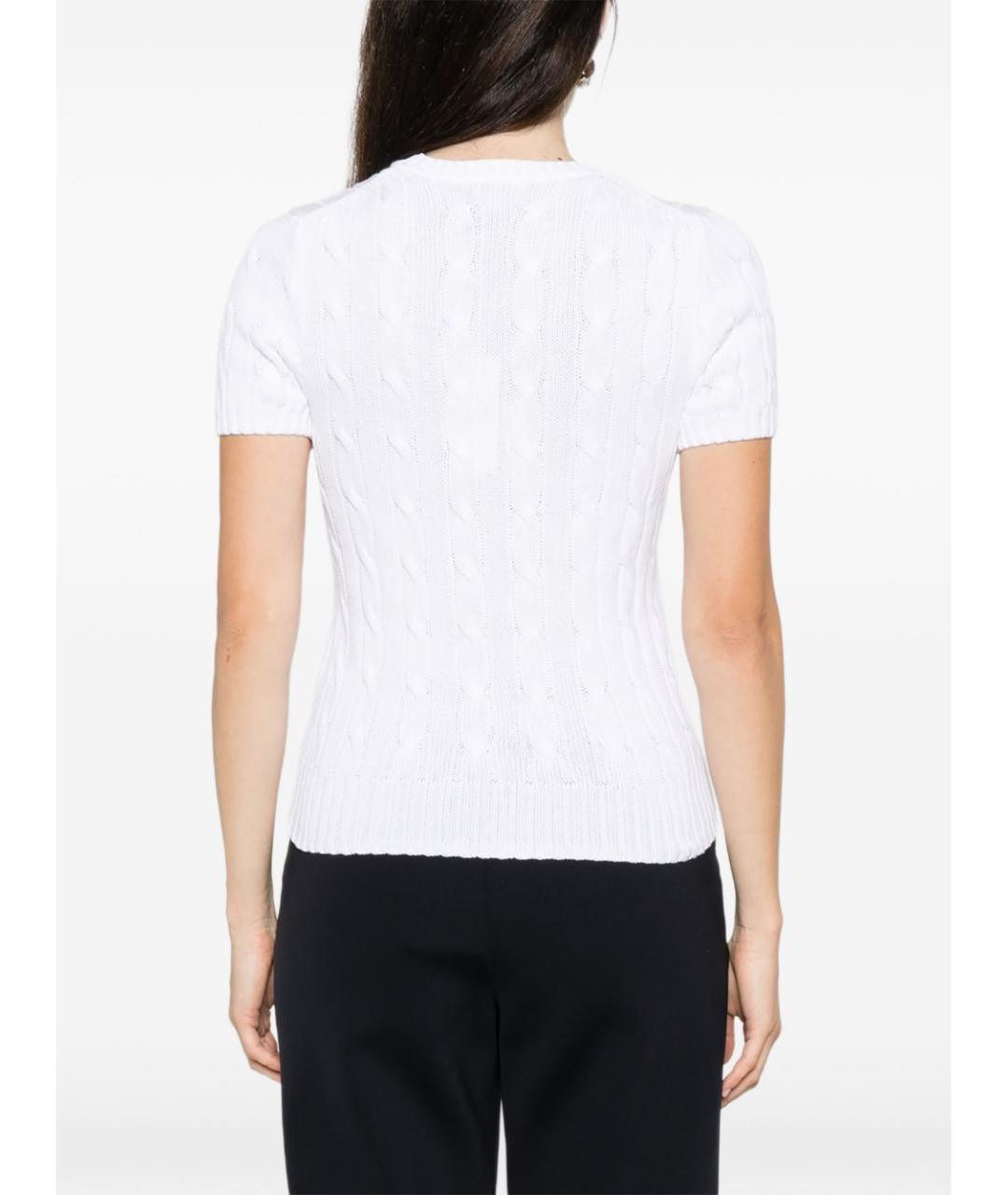 POLO RALPH LAUREN Белый хлопковый джемпер / свитер, фото 5