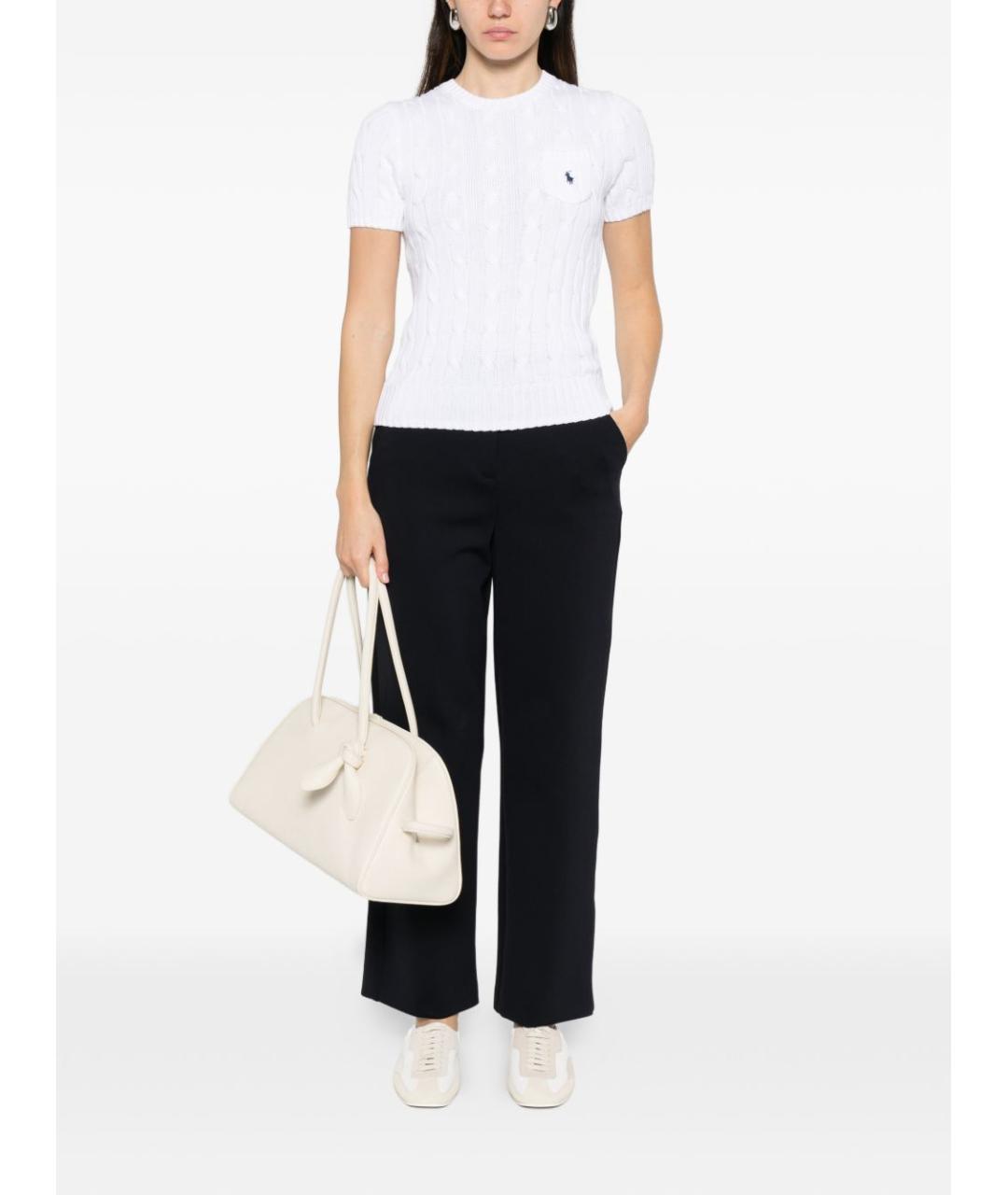 POLO RALPH LAUREN Белый хлопковый джемпер / свитер, фото 2