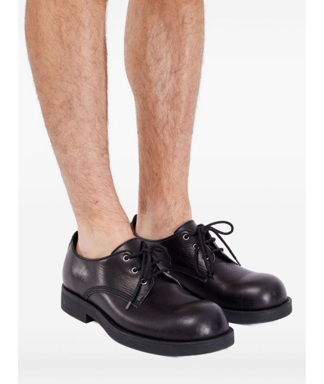 MM6 MAISON MARGIELA Черные кожаные низкие ботинки, фото 5