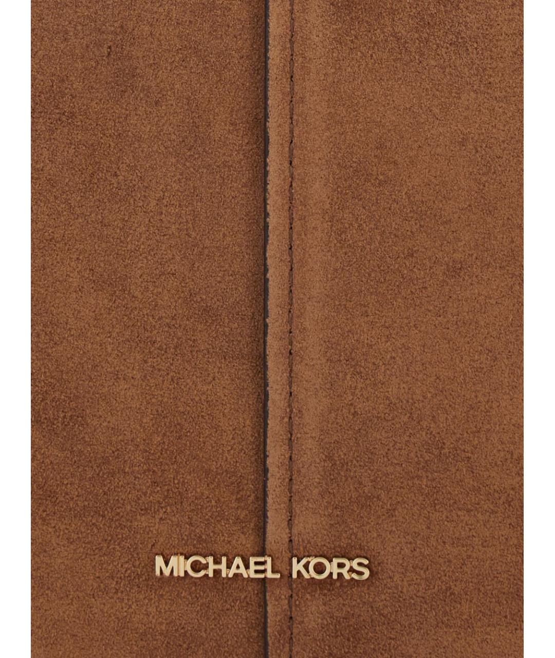 MICHAEL KORS Коричневая замшевая сумка через плечо, фото 2