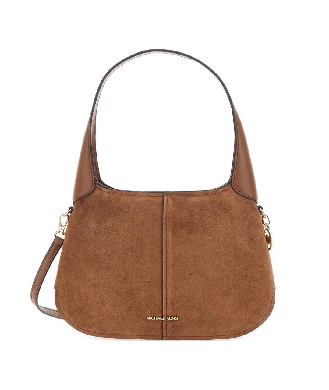 MICHAEL KORS Коричневая замшевая сумка через плечо, фото 1