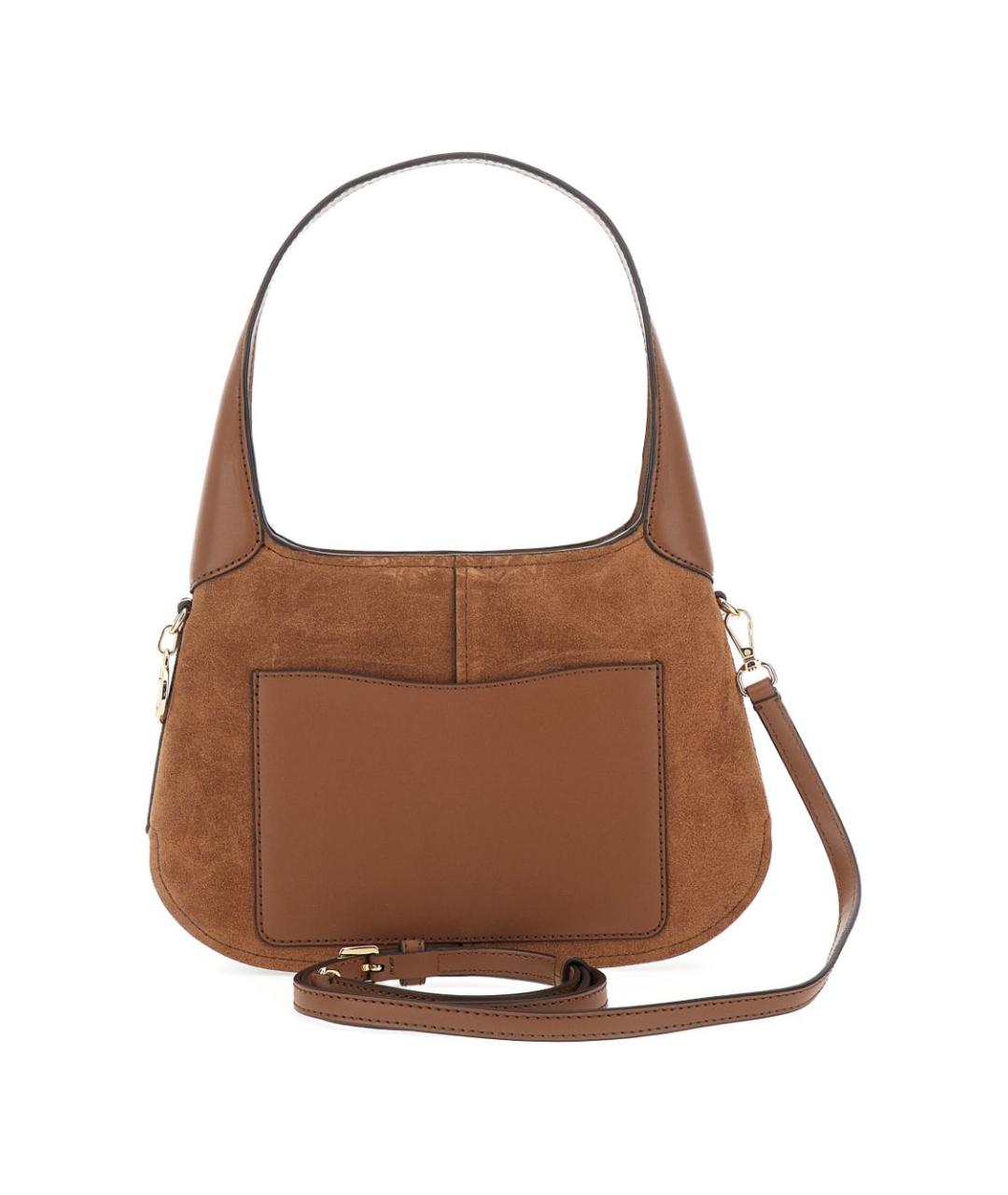 MICHAEL KORS Коричневая замшевая сумка через плечо, фото 3