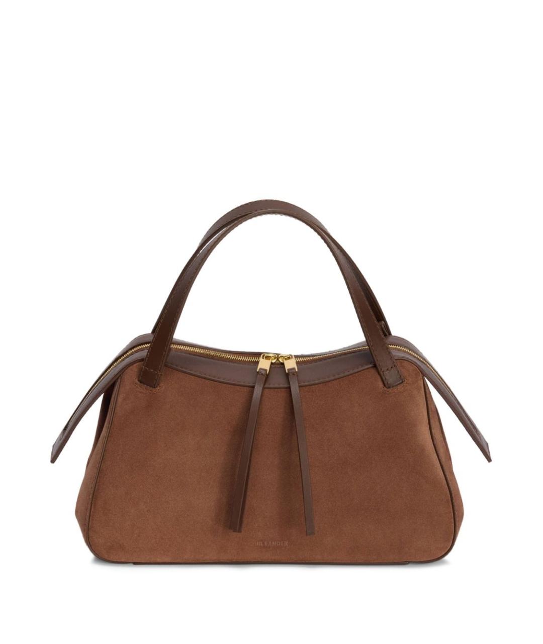 JIL SANDER Коричневая замшевая сумка через плечо, фото 1