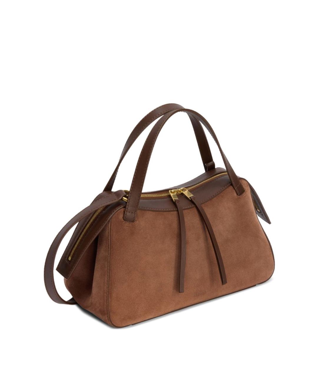 JIL SANDER Коричневая замшевая сумка через плечо, фото 2