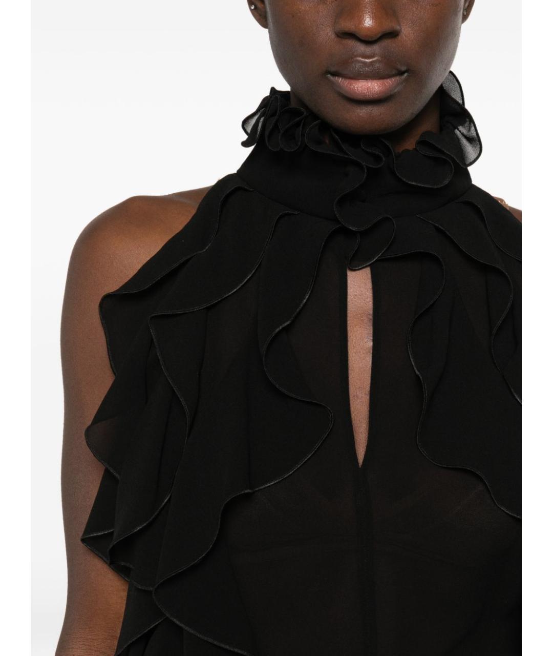 ALEXANDER MCQUEEN Черная шелковая майка, фото 2