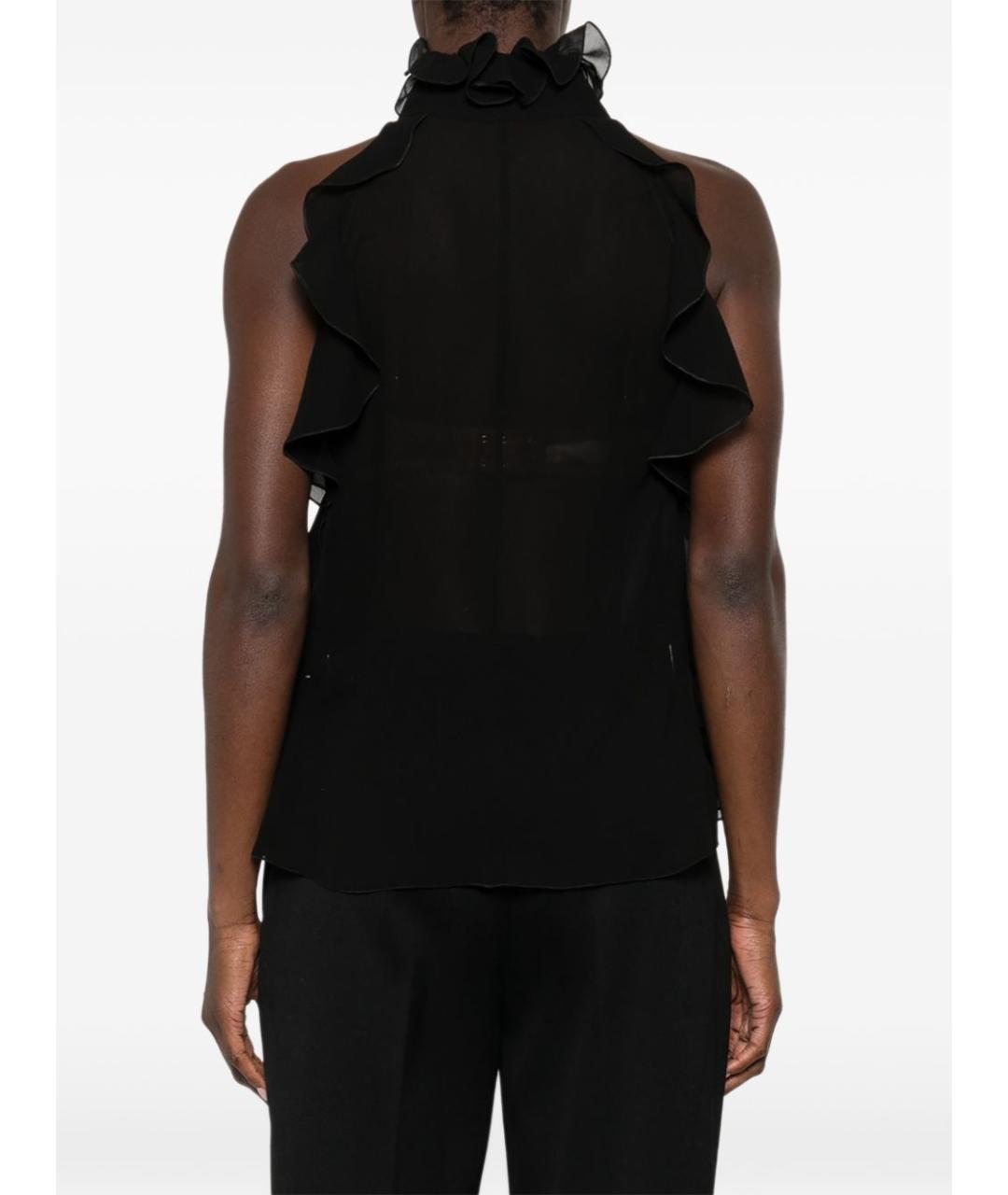 ALEXANDER MCQUEEN Черная шелковая майка, фото 5