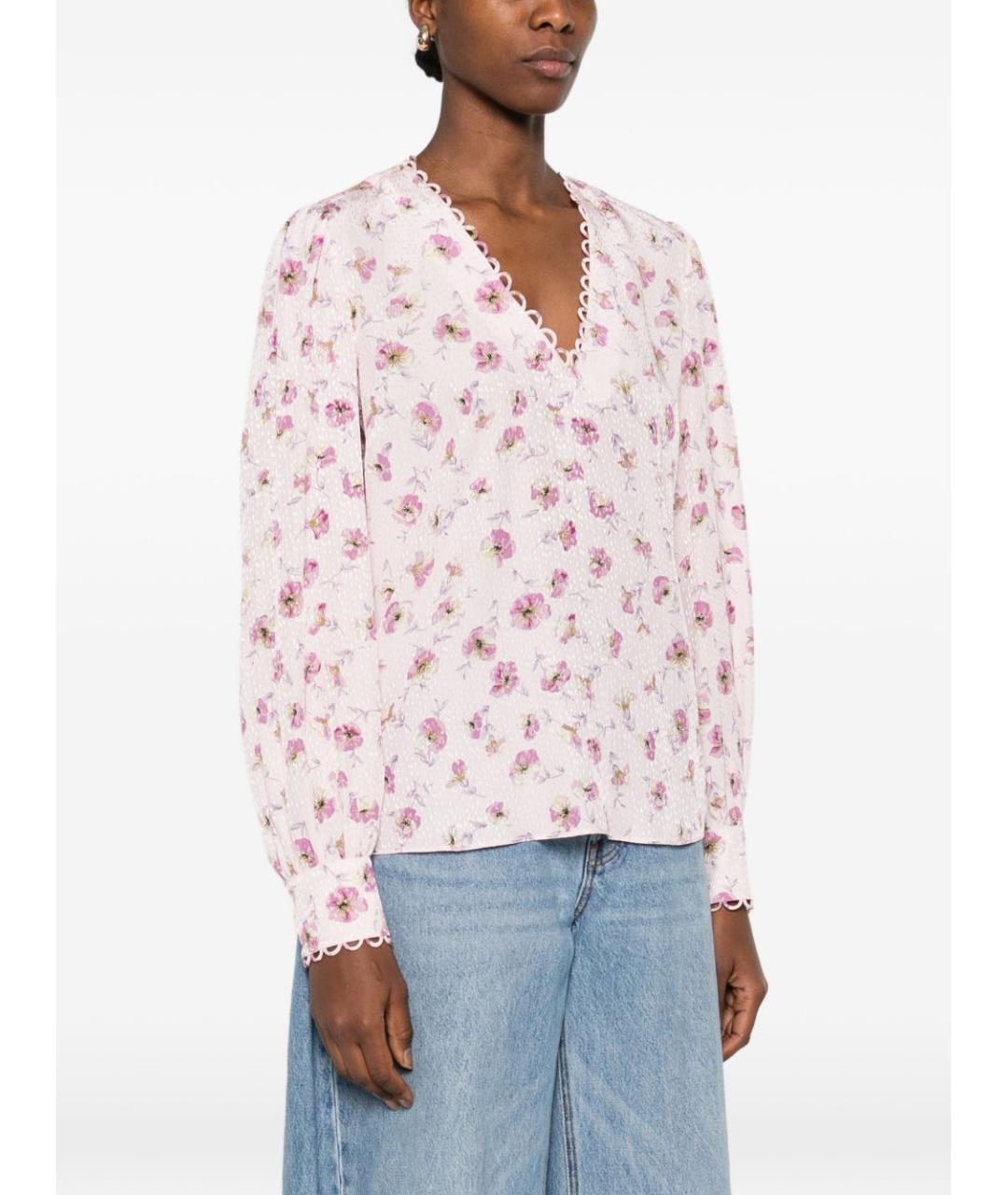 TWIN-SET Розовая вискозная рубашка, фото 2