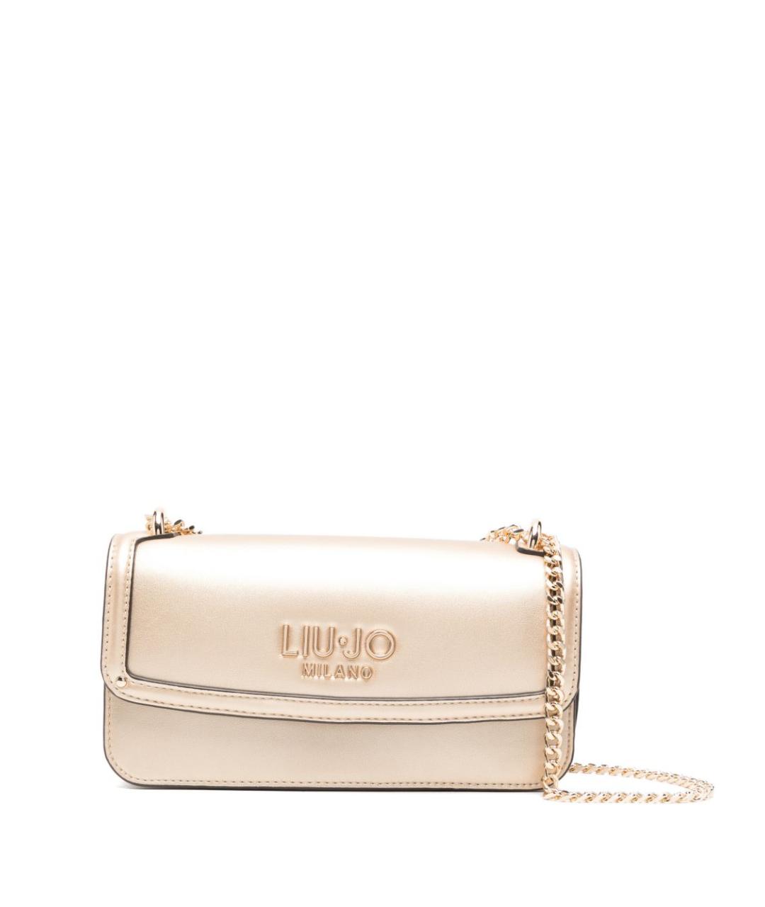 LIU JO Золотая сумка через плечо из искусственной кожи, фото 1